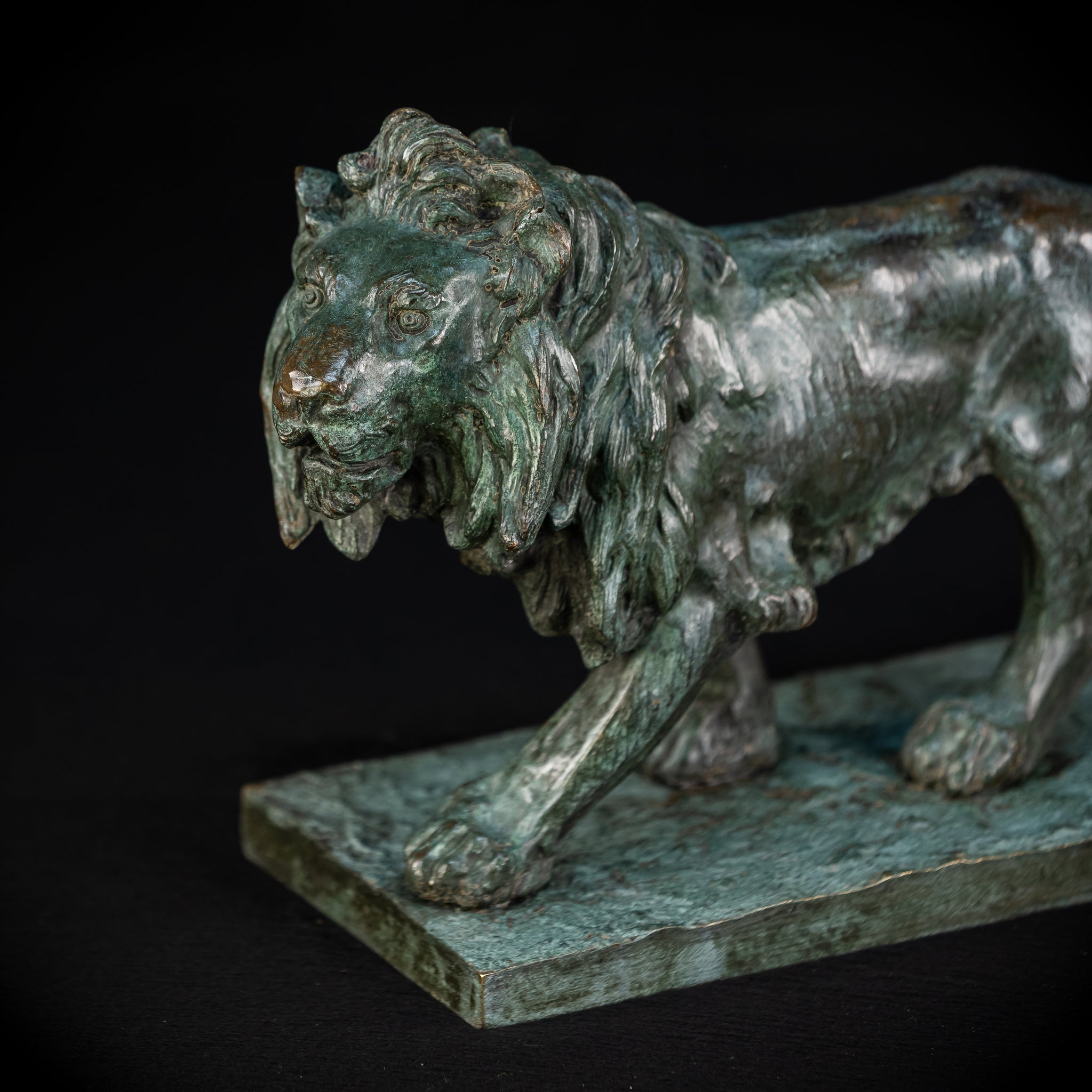 Bronze Lion Statue by Clovis-Edmond Masson | Antique