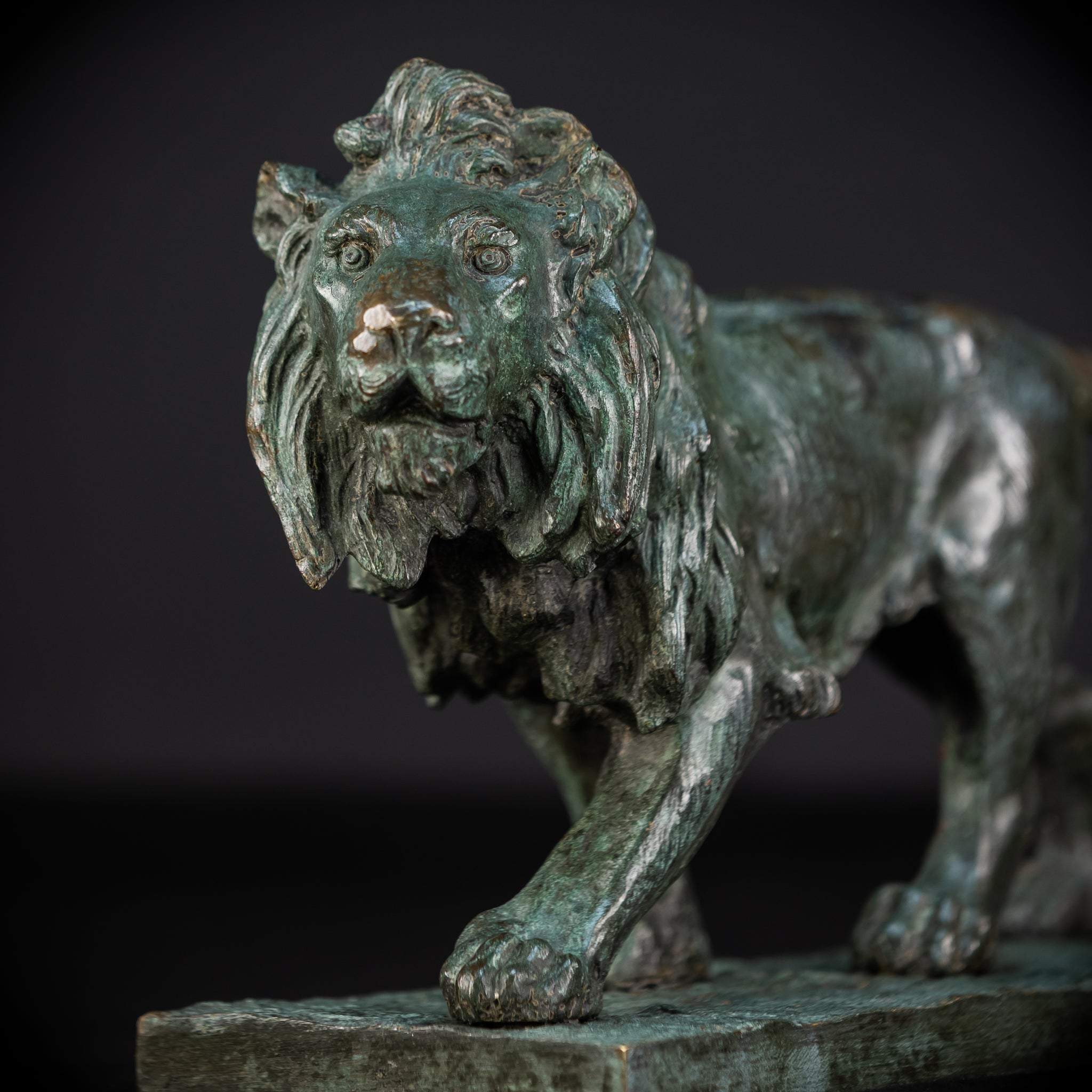 Bronze Lion Statue by Clovis-Edmond Masson | Antique