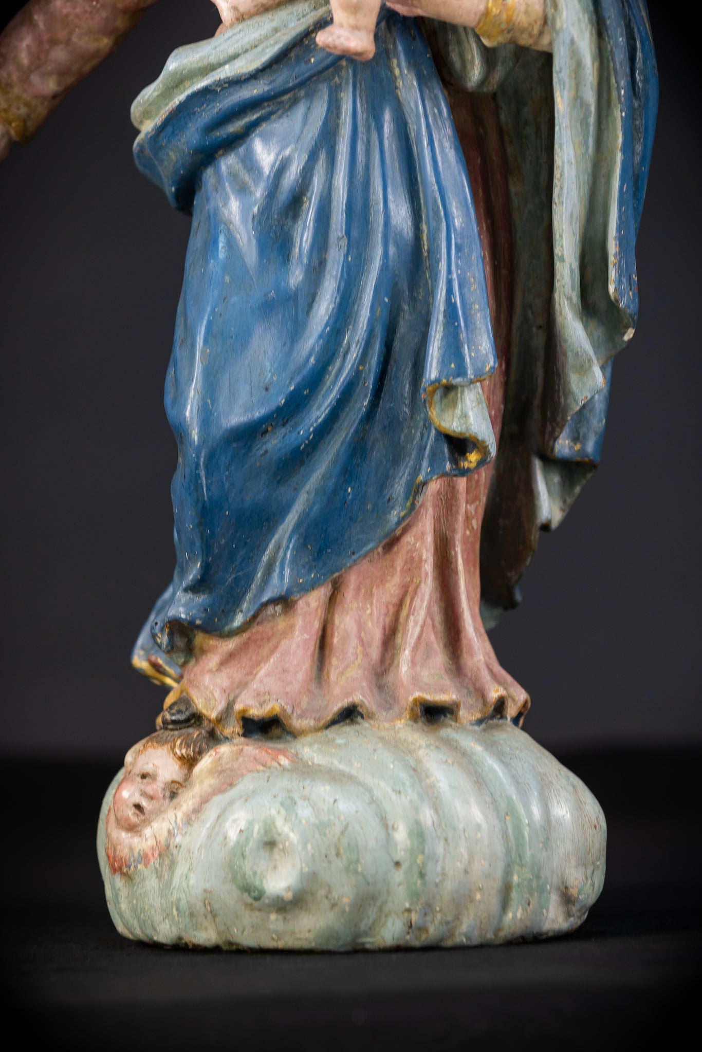 Virgin Mary Child Jesus | Baroque 1700s | 19.7”