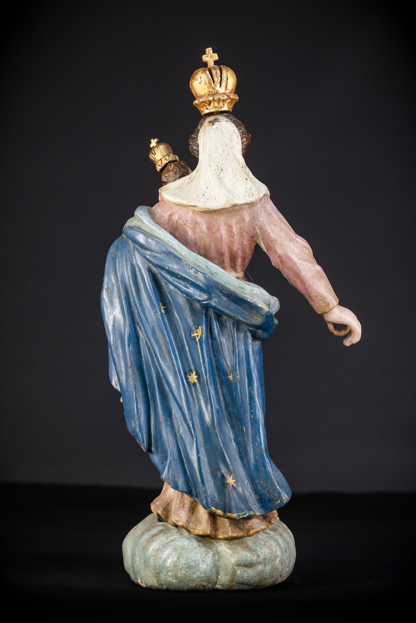 Virgin Mary Child Jesus | Baroque 1700s | 19.7”