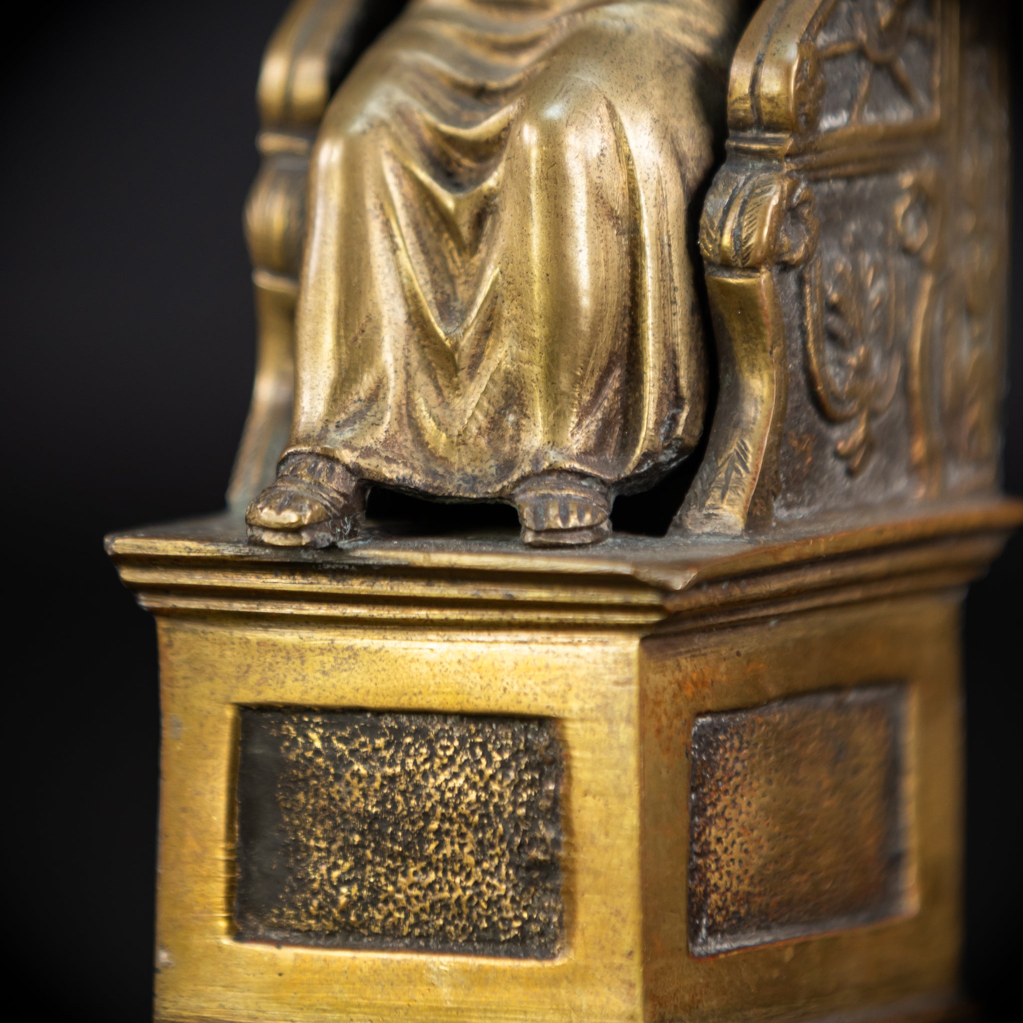 St Peter Bronze Statue | 1800s Antique | 7.1" / 18 cm