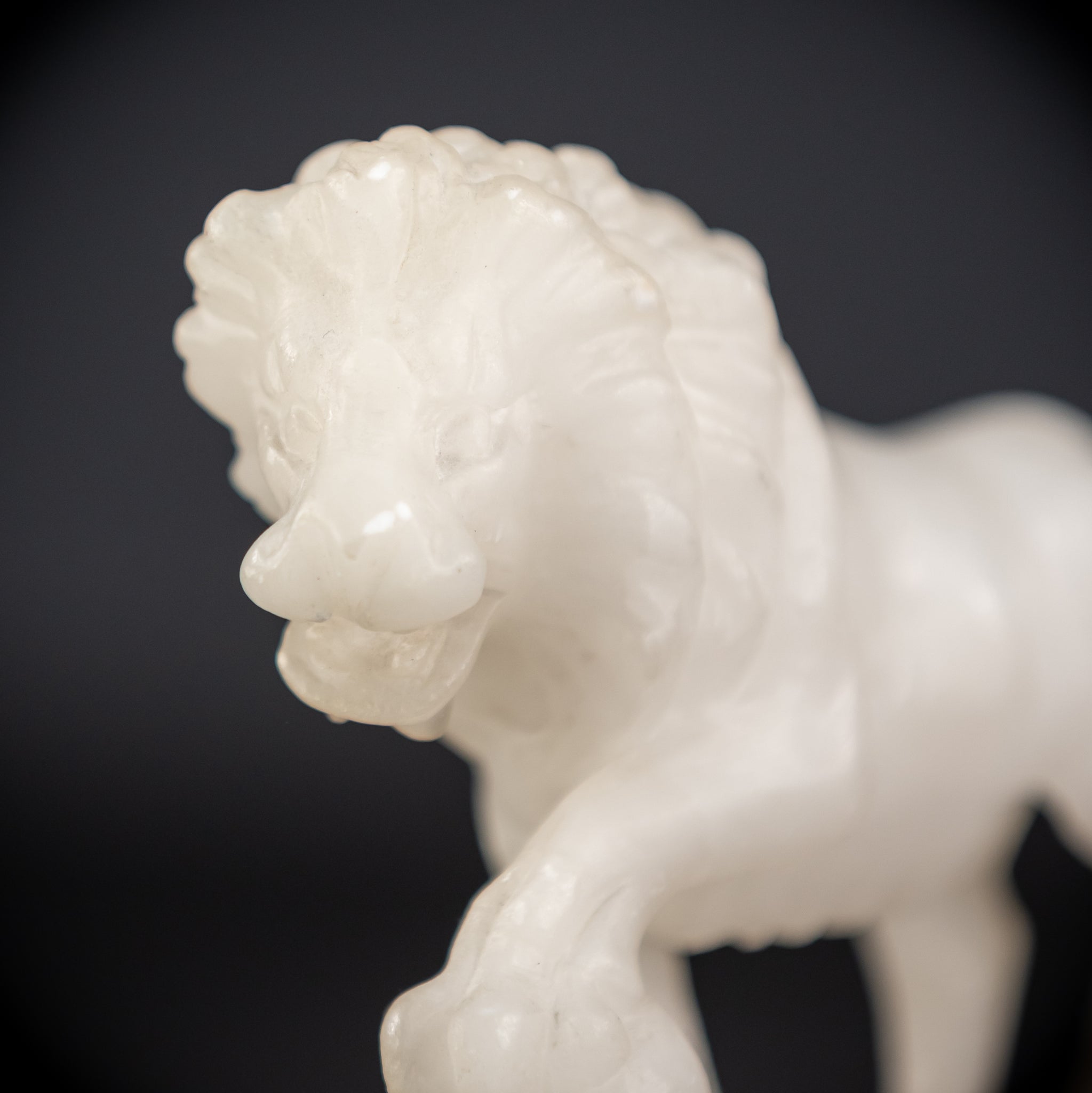 Alabaster Lion Statue | Antique 1700s