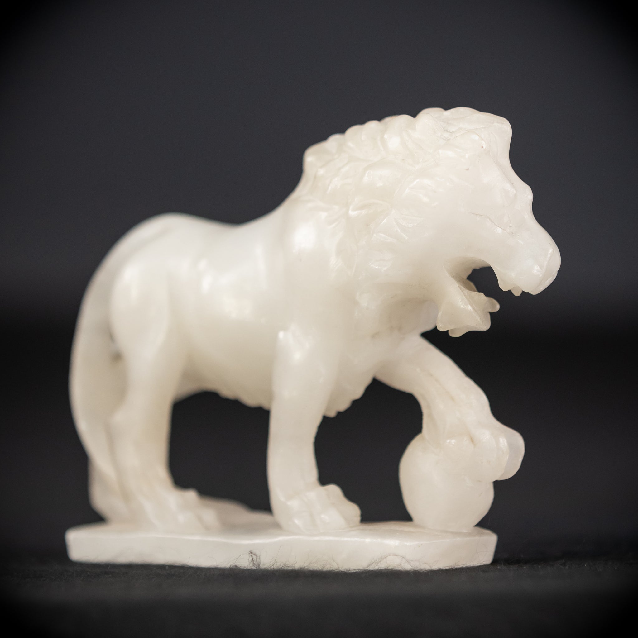 Alabaster Lion Statue | Antique 1700s