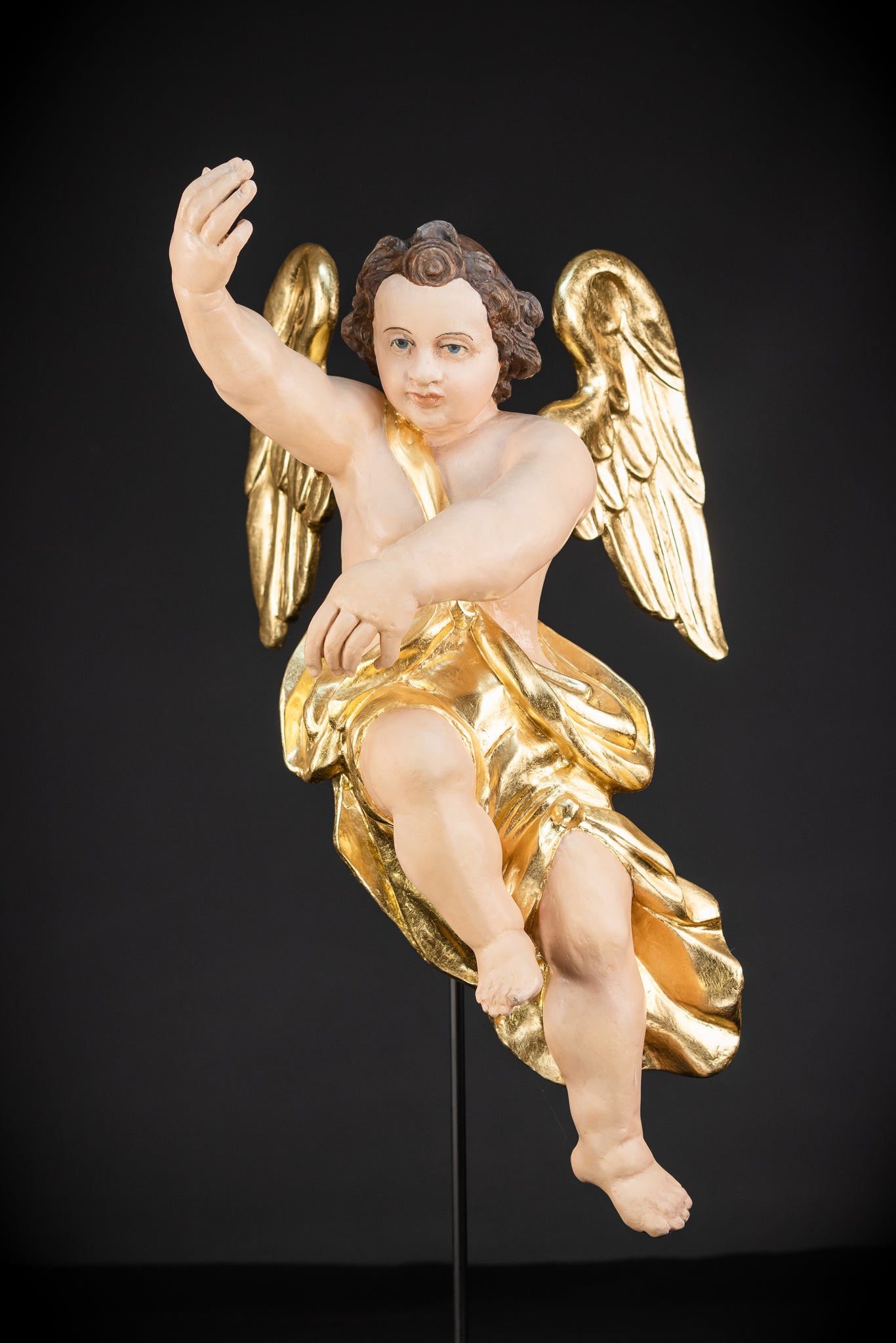 Angel Statues Pair | 2 Wooden Archangel 24"