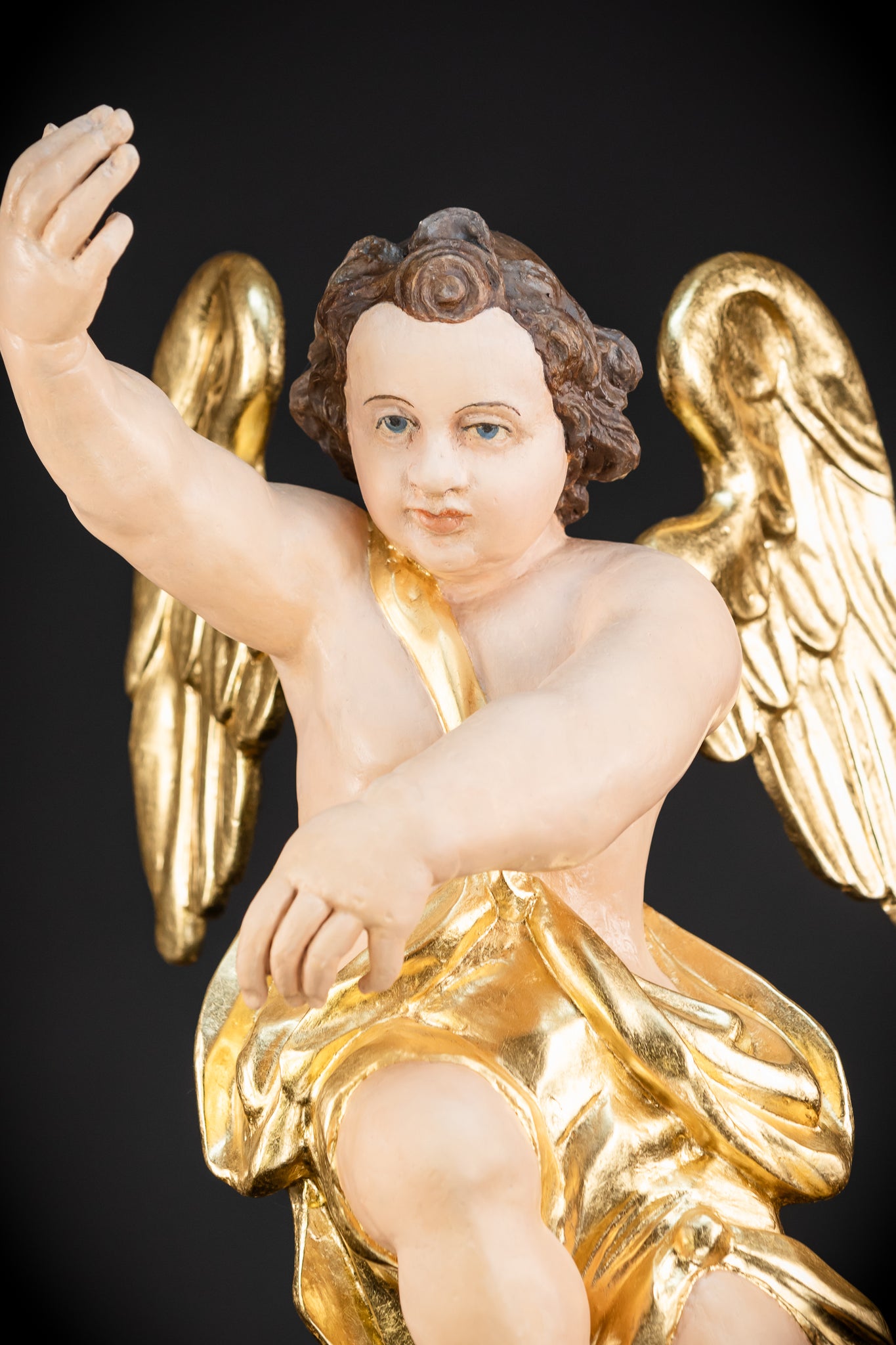 Angel Statues Pair | 2 Wooden Archangel 24"