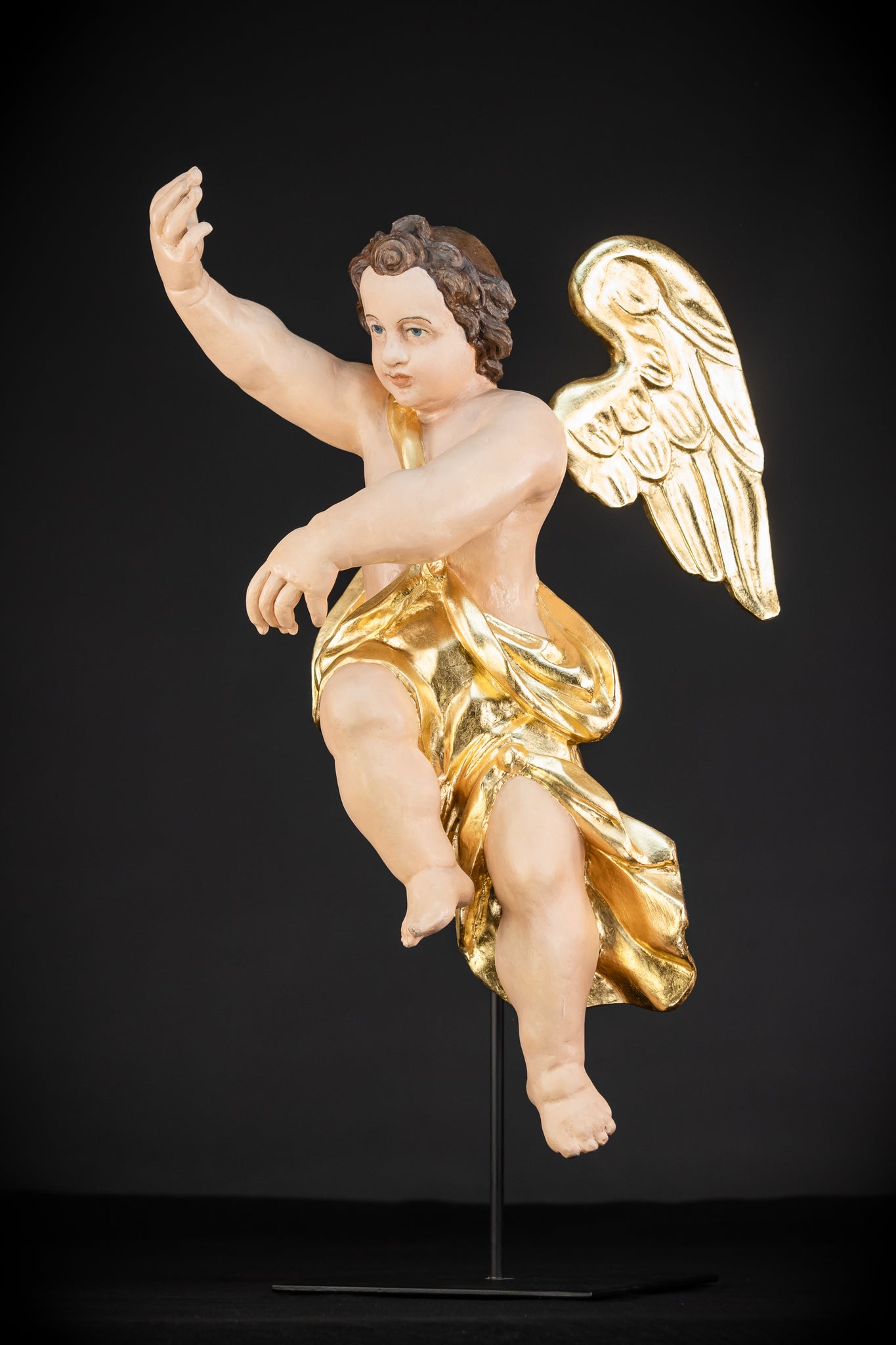 Angel Statues Pair | 2 Wooden Archangel 24"