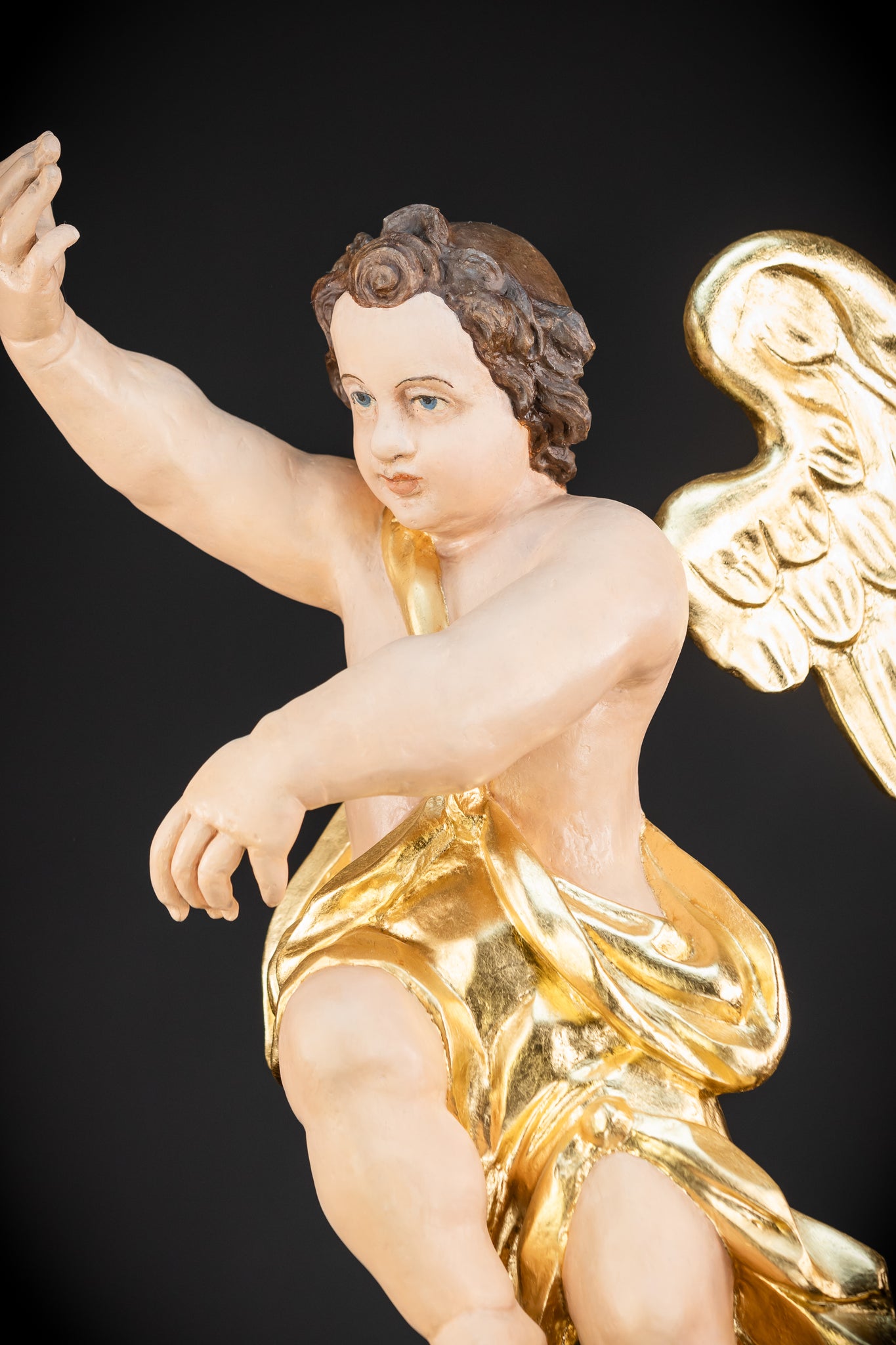 Angel Statues Pair | 2 Wooden Archangel 24"