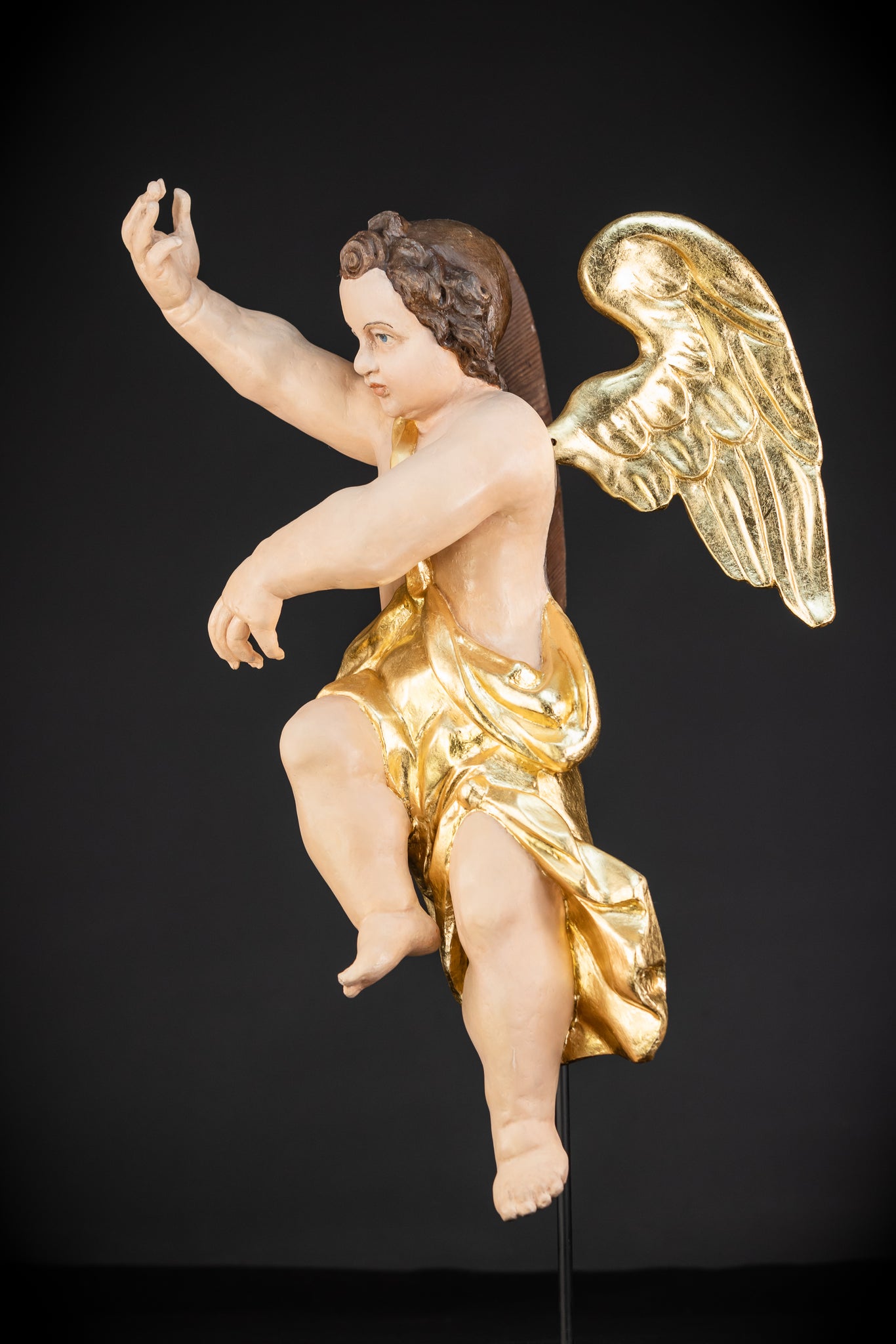 Angel Statues Pair | 2 Wooden Archangel 24"