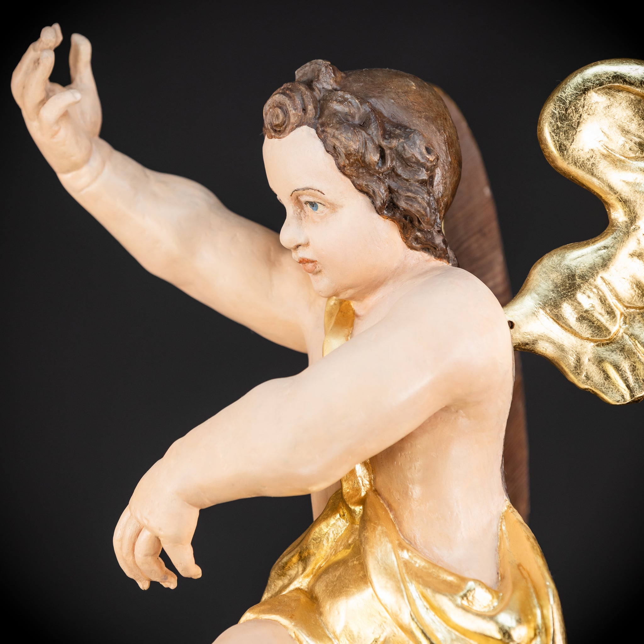 Angel Statues Pair | 2 Wooden Archangel 24"