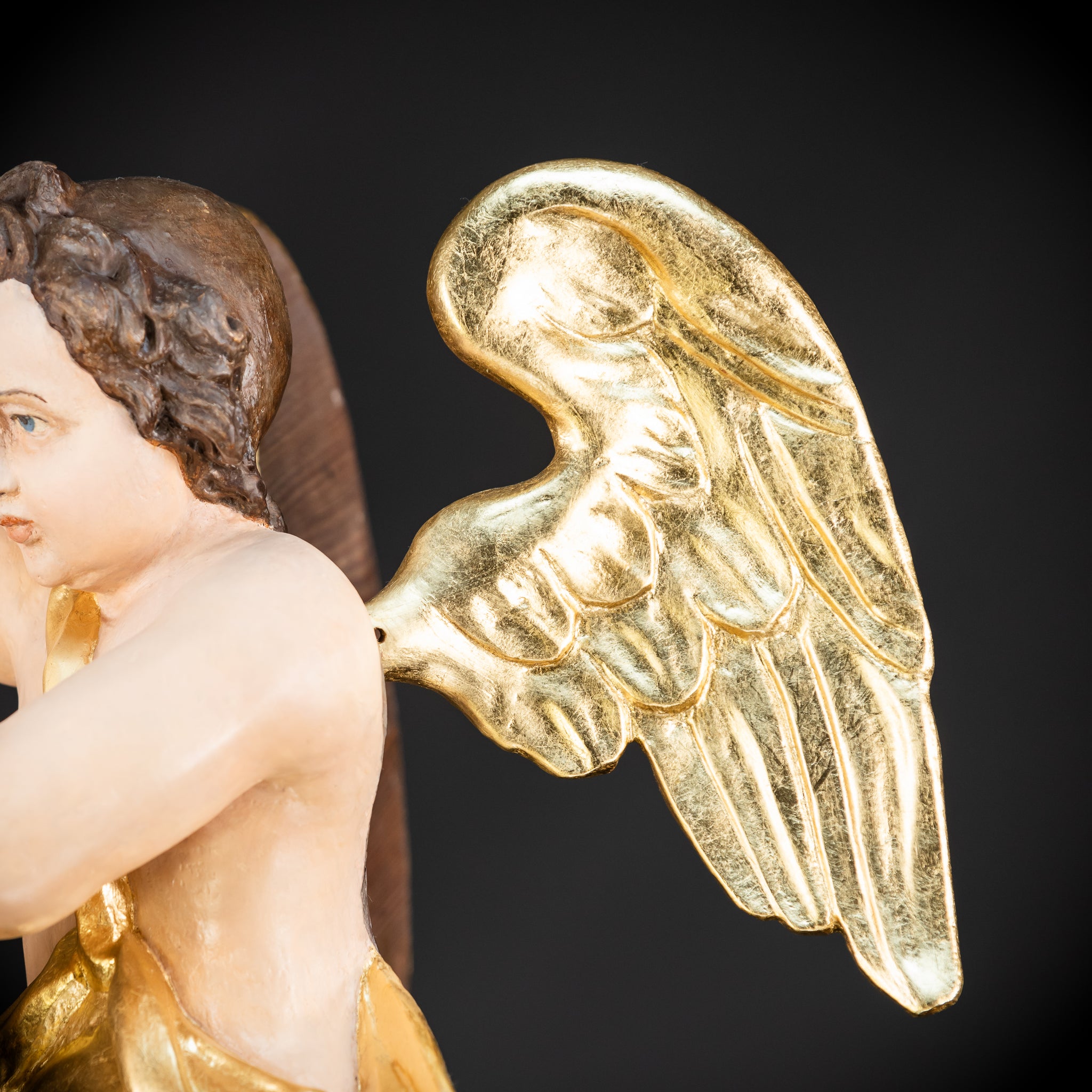 Angel Statues Pair | 2 Wooden Archangel 24"
