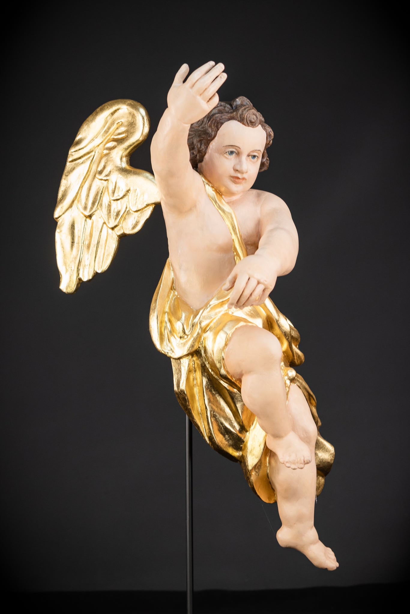 Angel Statues Pair | 2 Wooden Archangel 24"