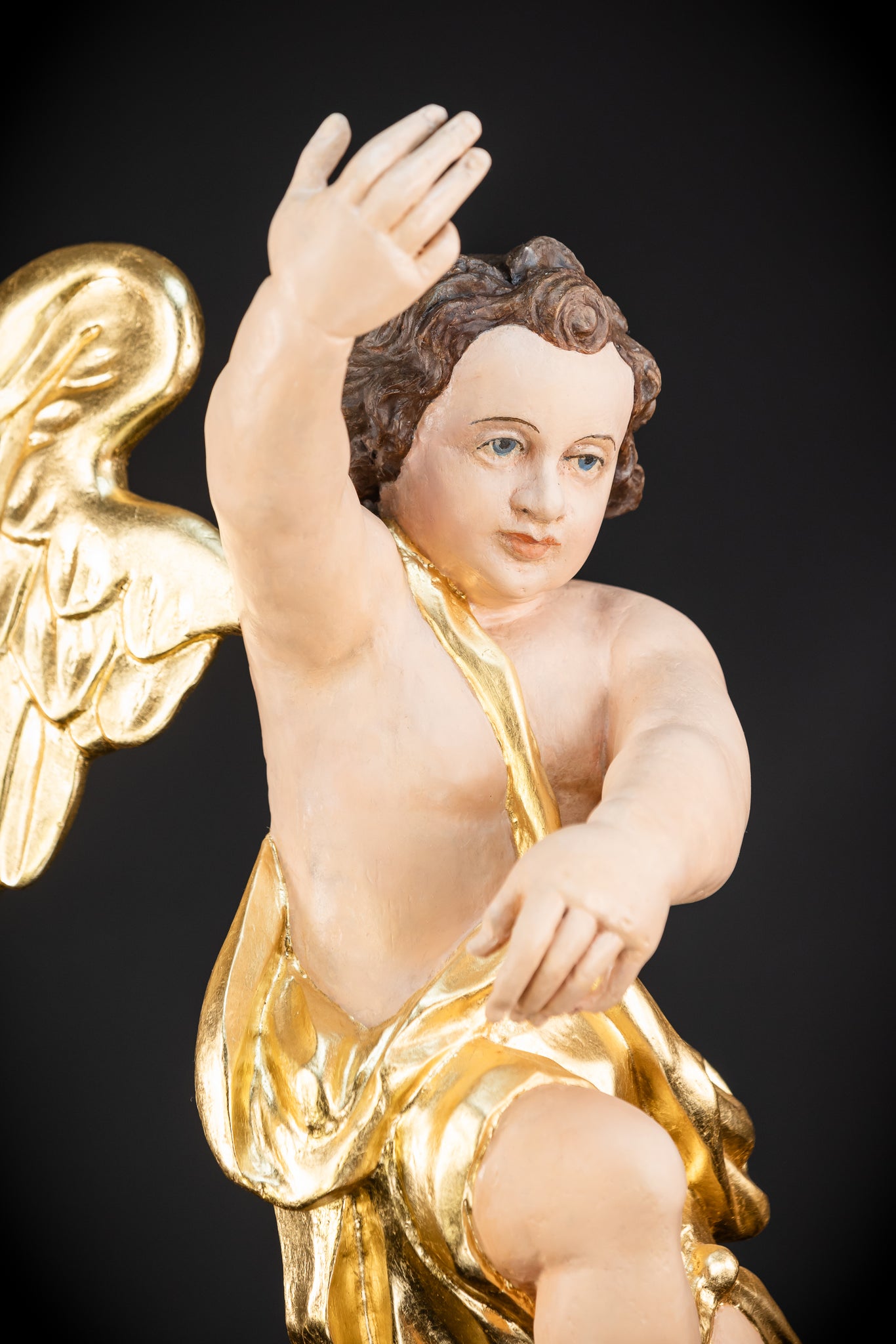 Angel Statues Pair | 2 Wooden Archangel 24"
