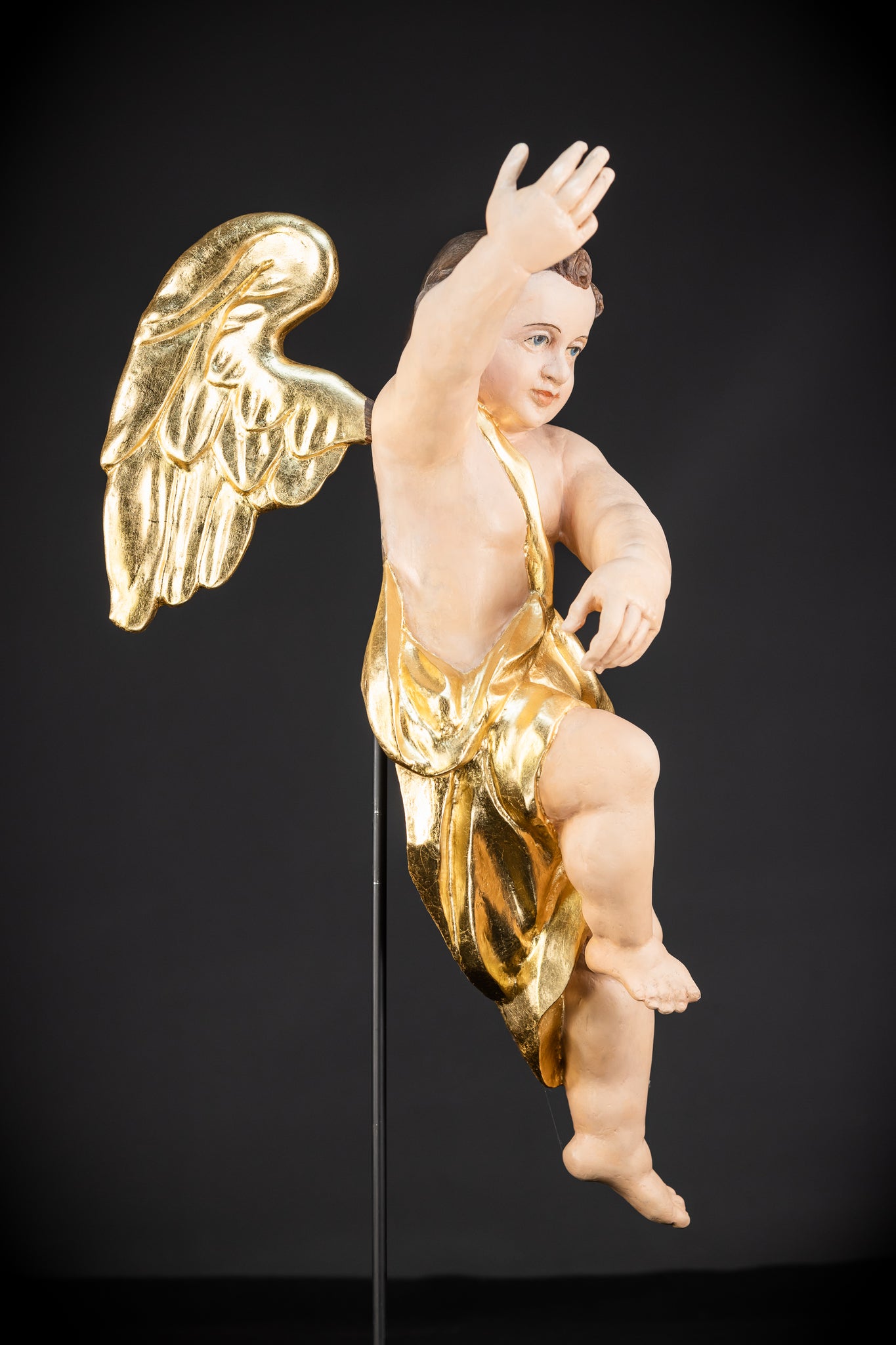 Angel Statues Pair | 2 Wooden Archangel 24"