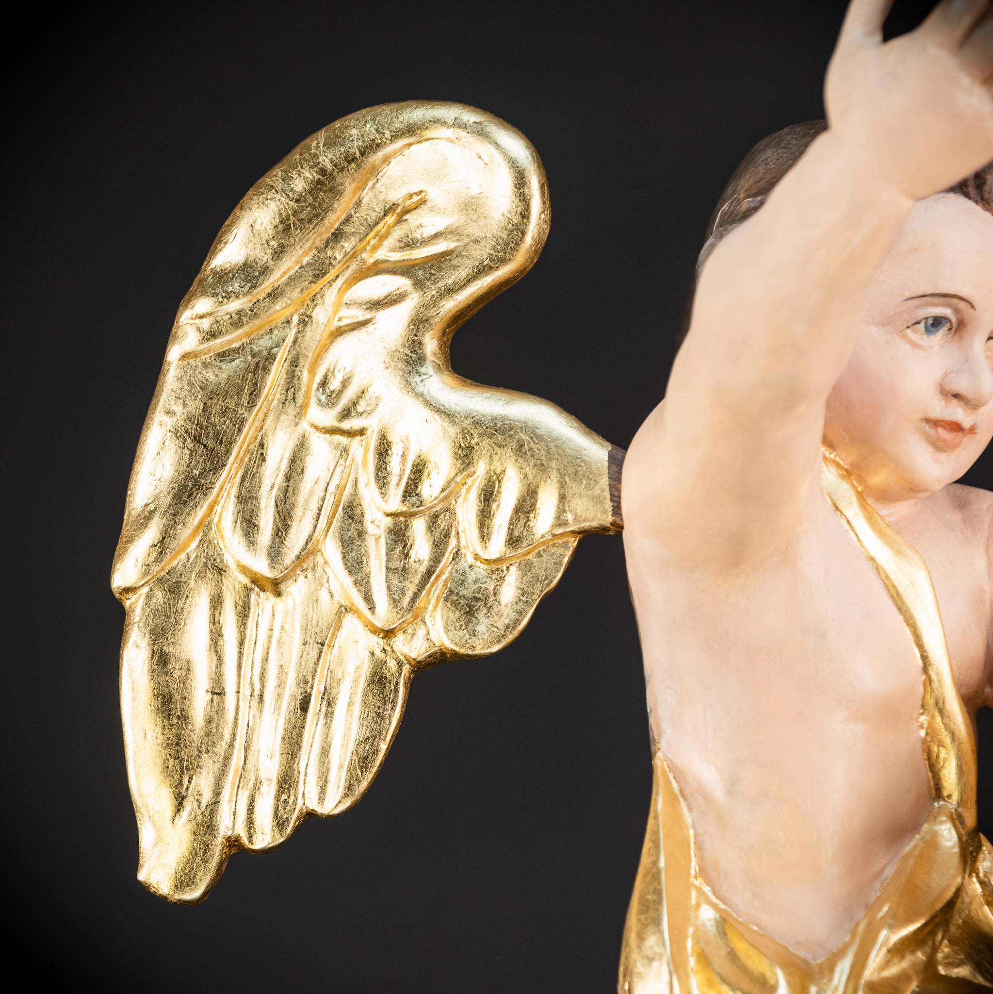 Angel Statues Pair | 2 Wooden Archangel 24"