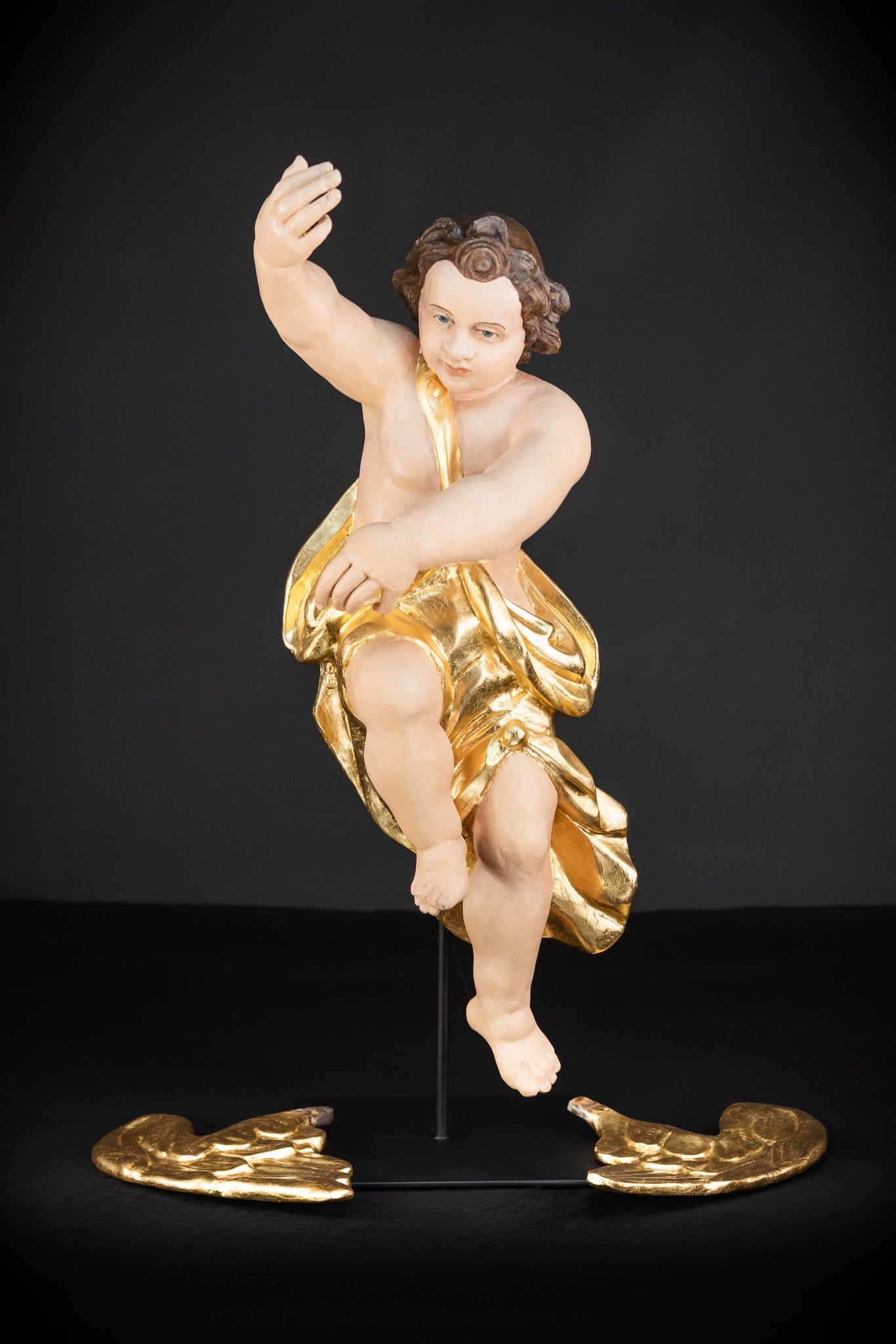 Angel Statues Pair | 2 Wooden Archangel 24"