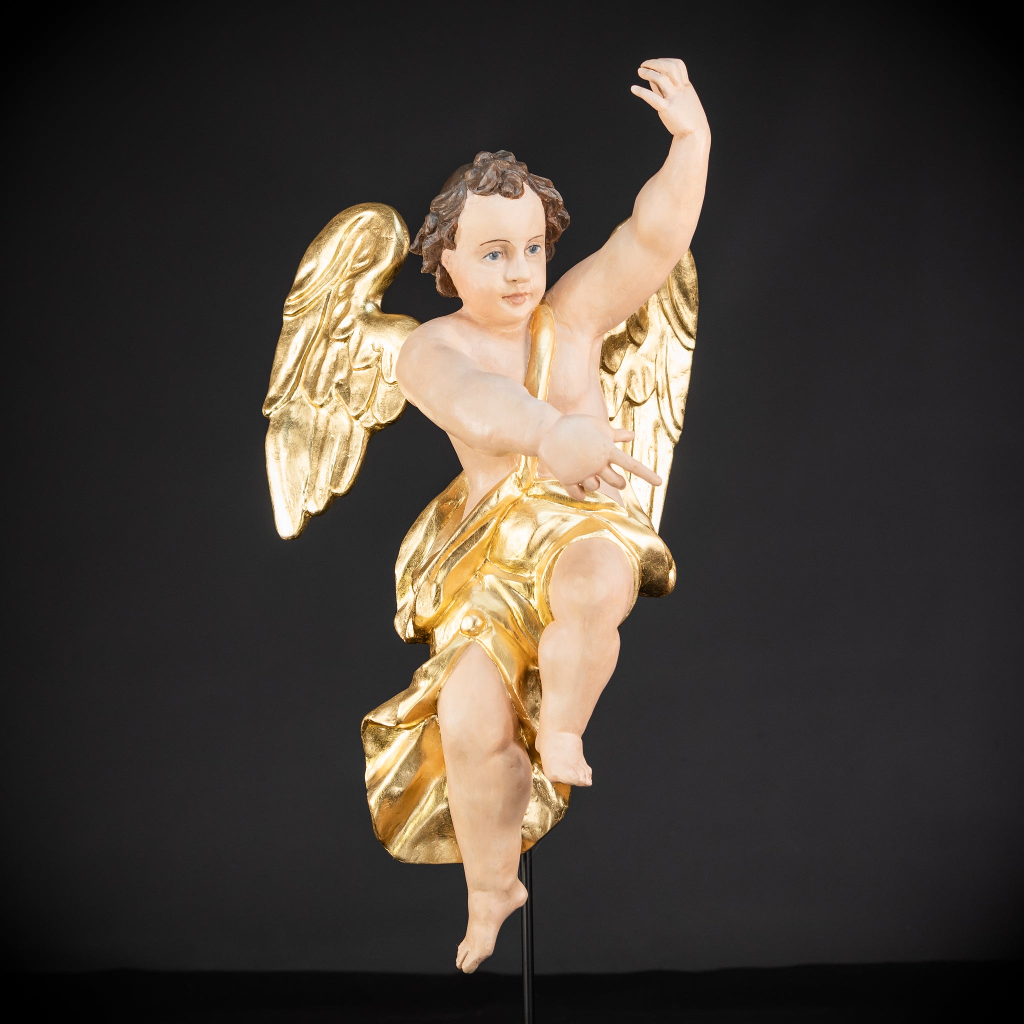 Angel Statues Pair | 2 Wooden Archangel 24"