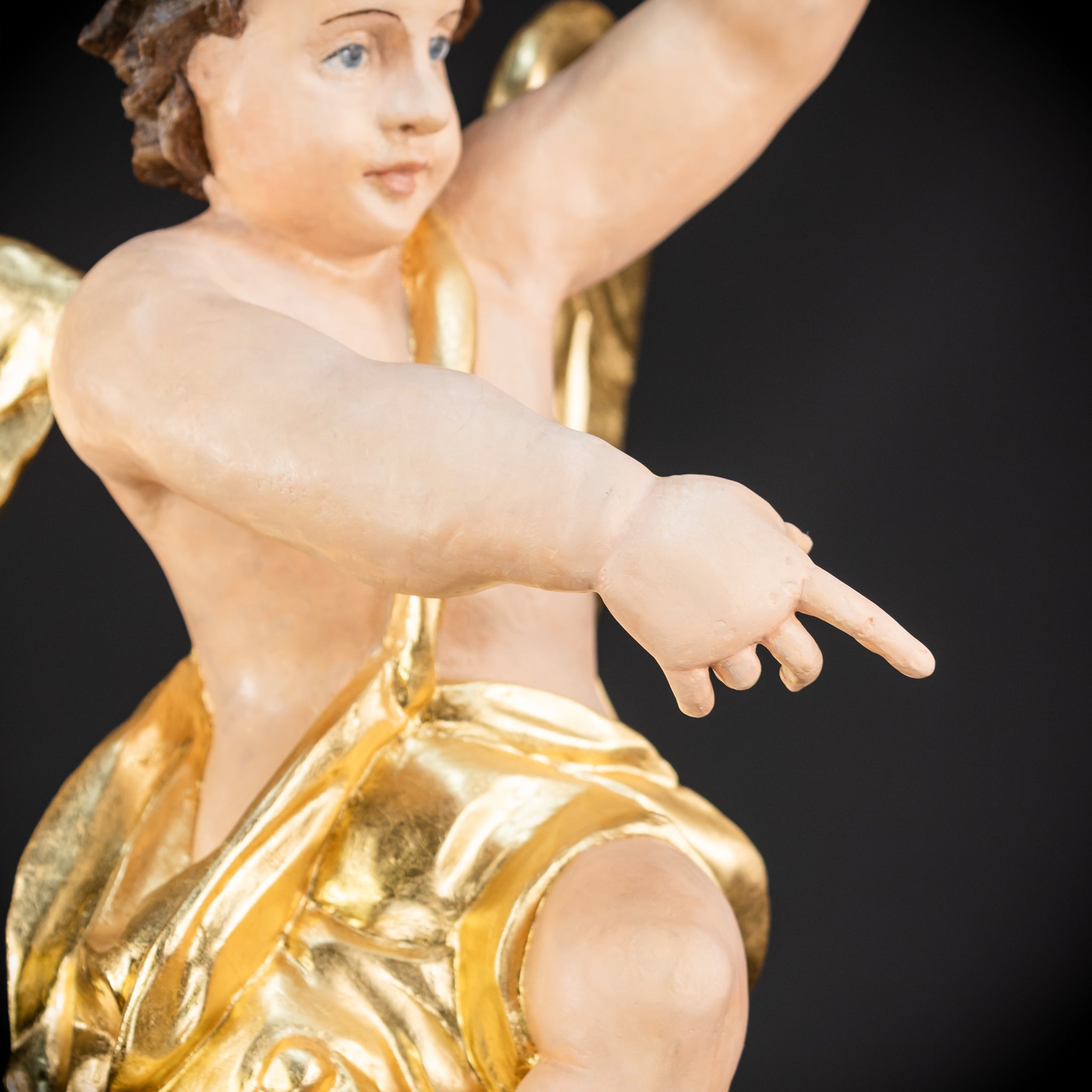 Angel Statues Pair | 2 Wooden Archangel 24"