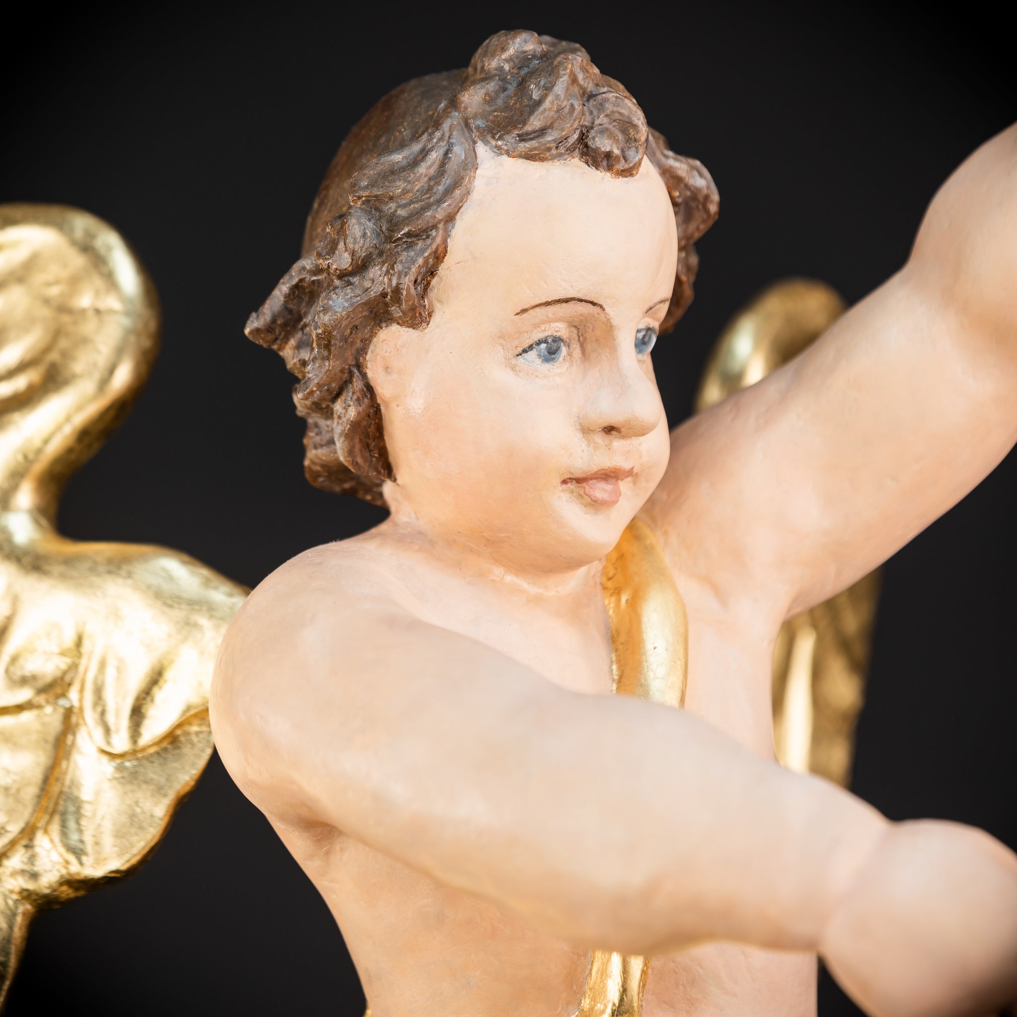 Angel Statues Pair | 2 Wooden Archangel 24"