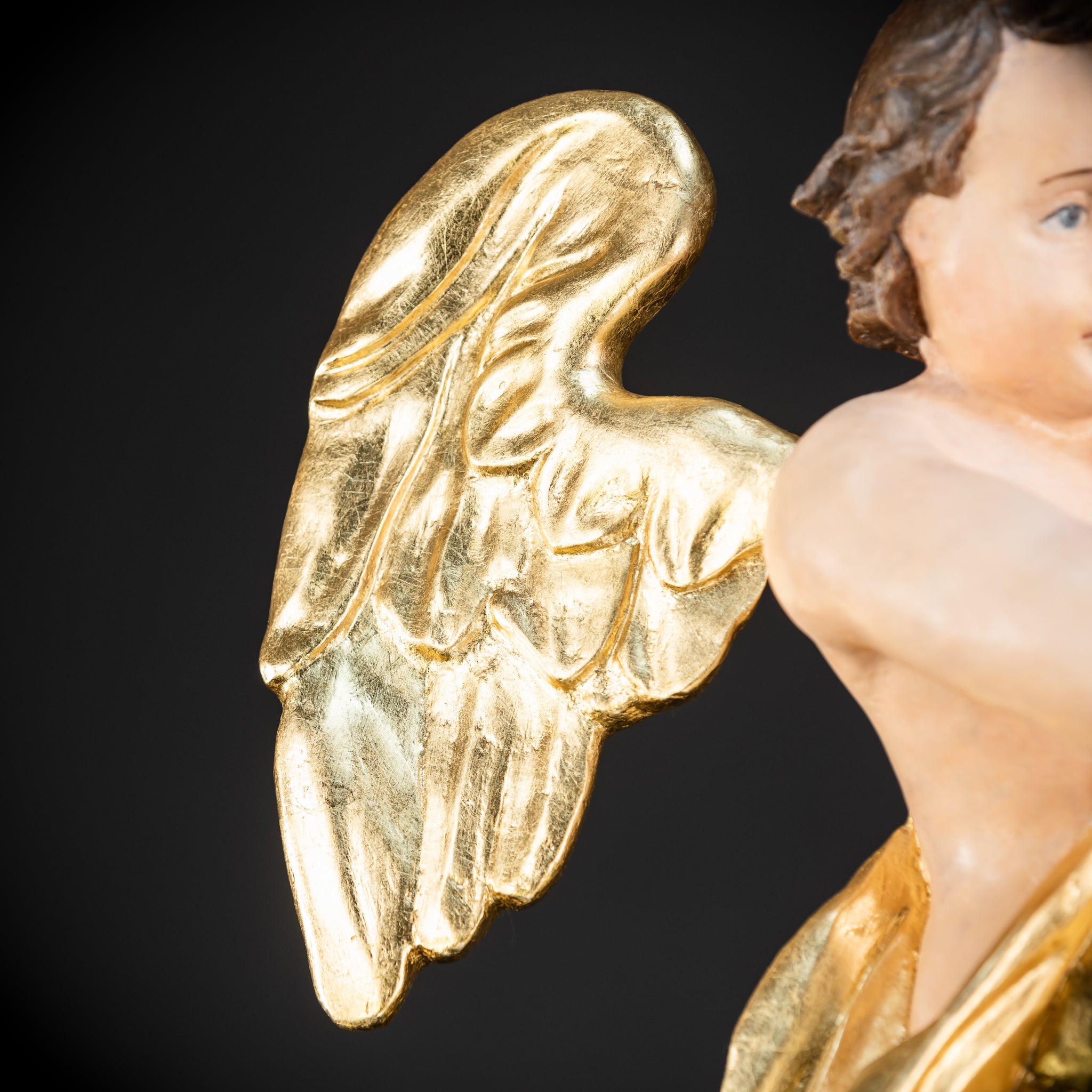 Angel Statues Pair | 2 Wooden Archangel 24"