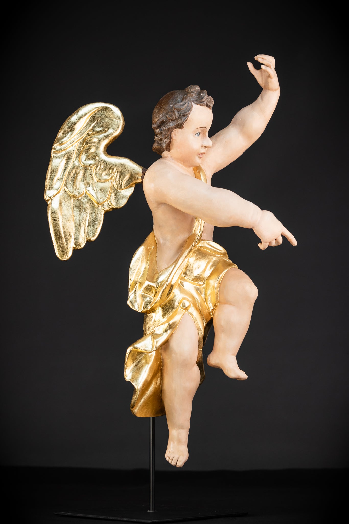 Angel Statues Pair | 2 Wooden Archangel 24"