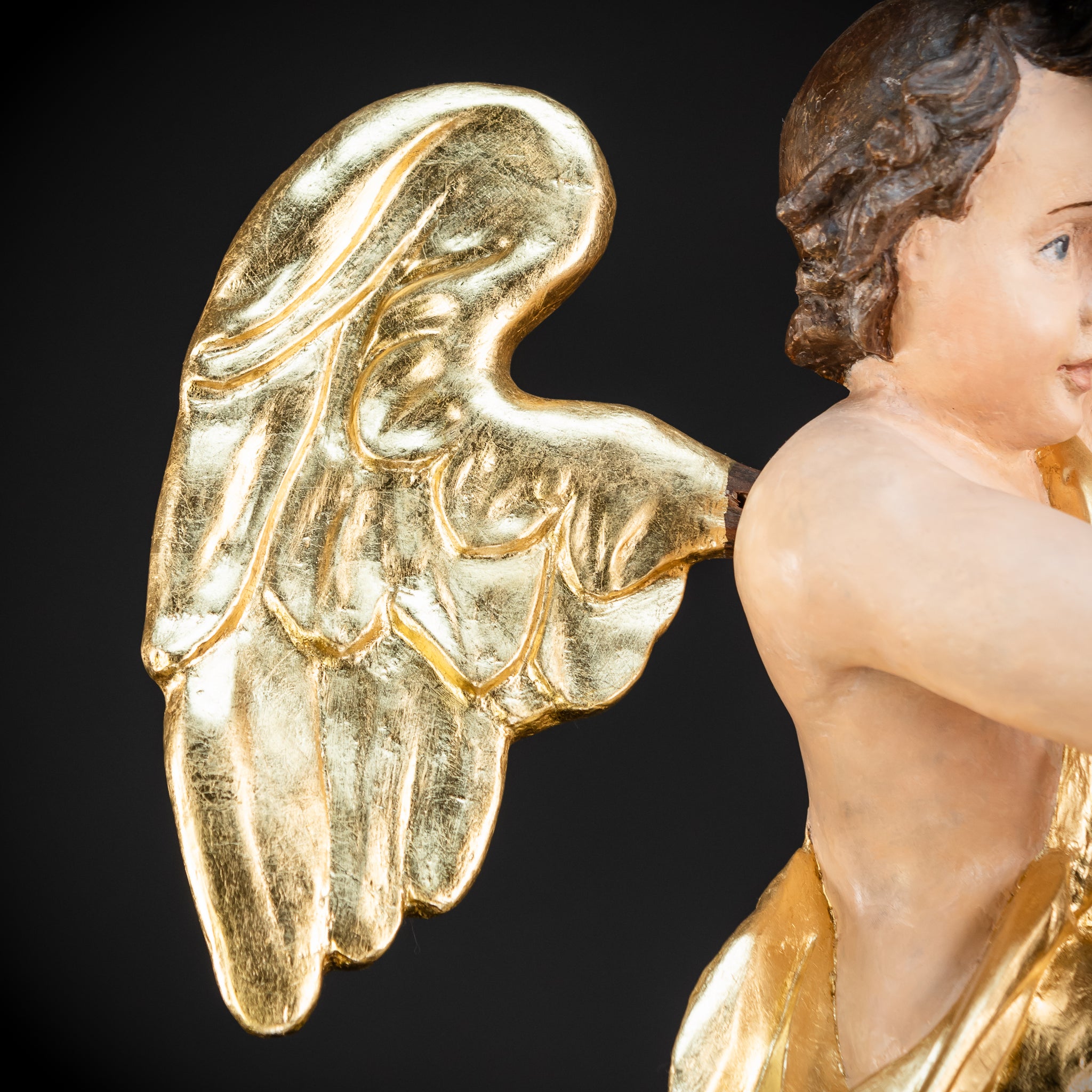 Angel Statues Pair | 2 Wooden Archangel 24"