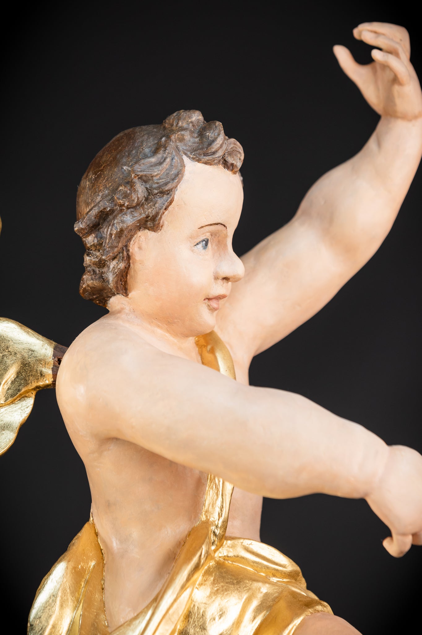 Angel Statues Pair | 2 Wooden Archangel 24"