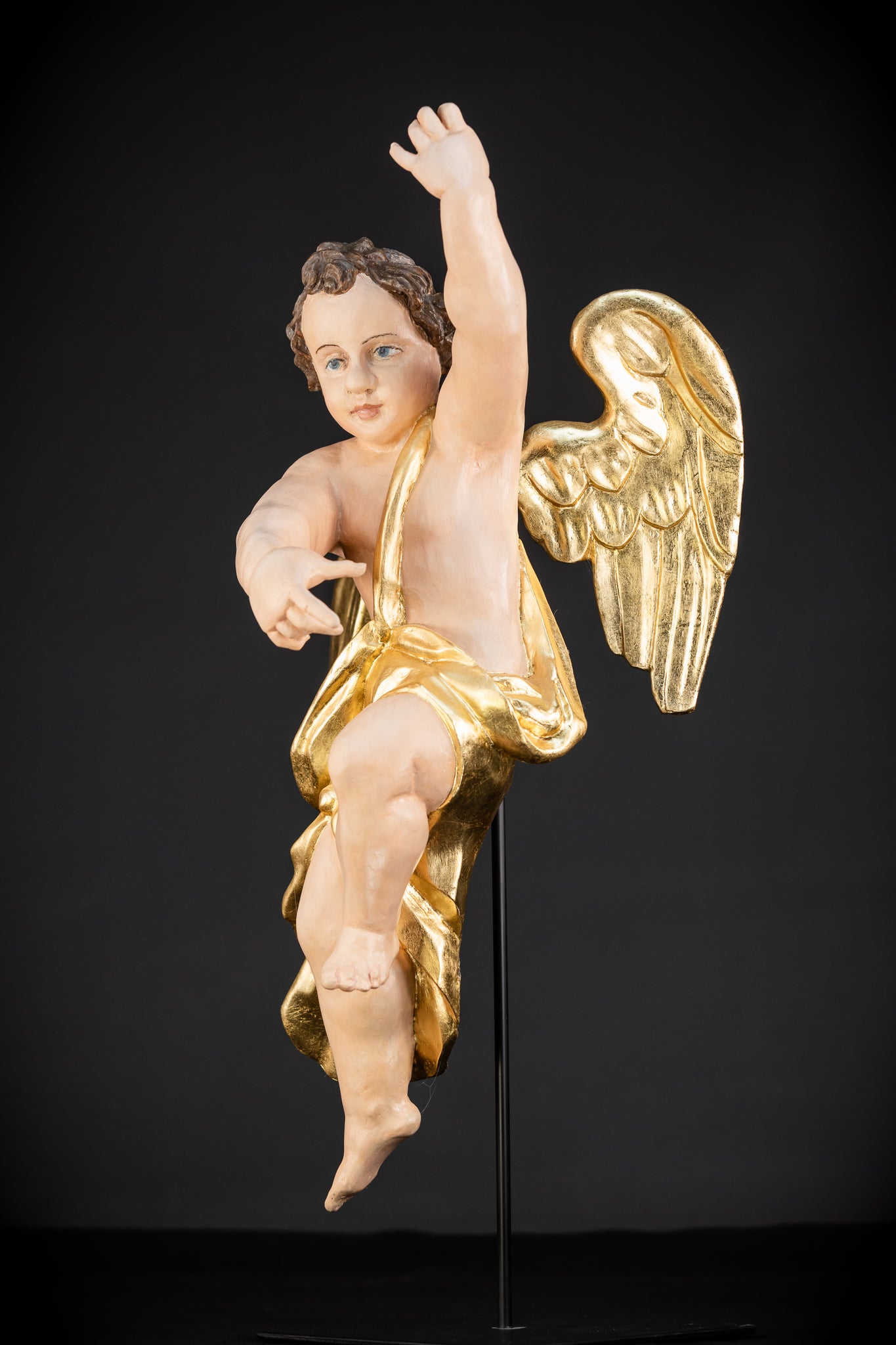 Angel Statues Pair | 2 Wooden Archangel 24"