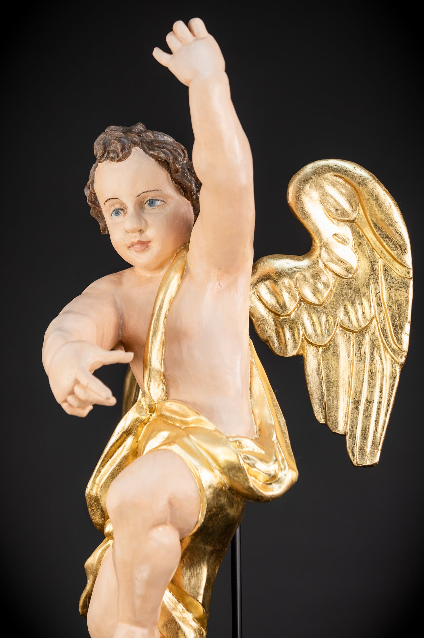 Angel Statues Pair | 2 Wooden Archangel 24"