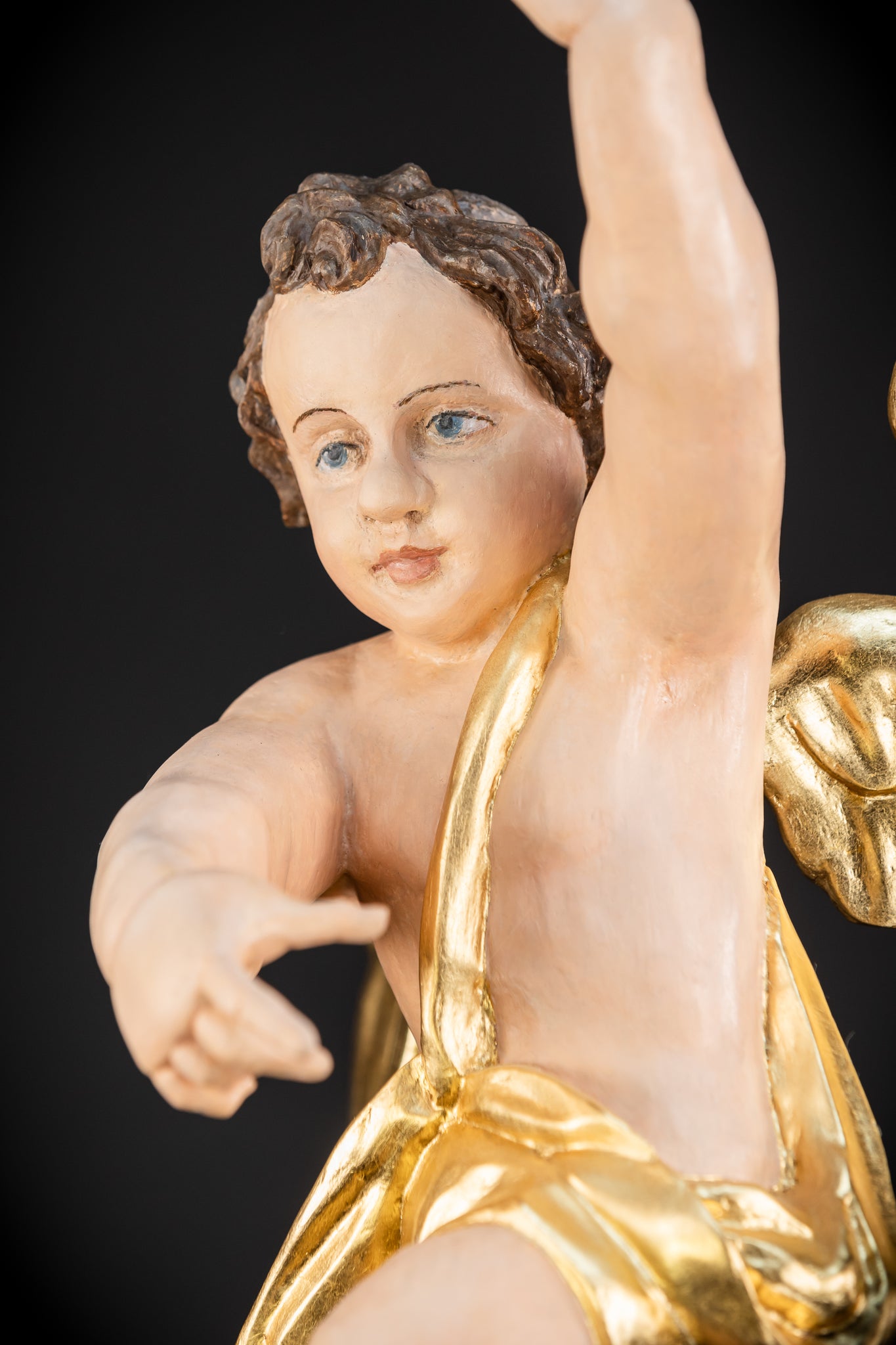 Angel Statues Pair | 2 Wooden Archangel 24"