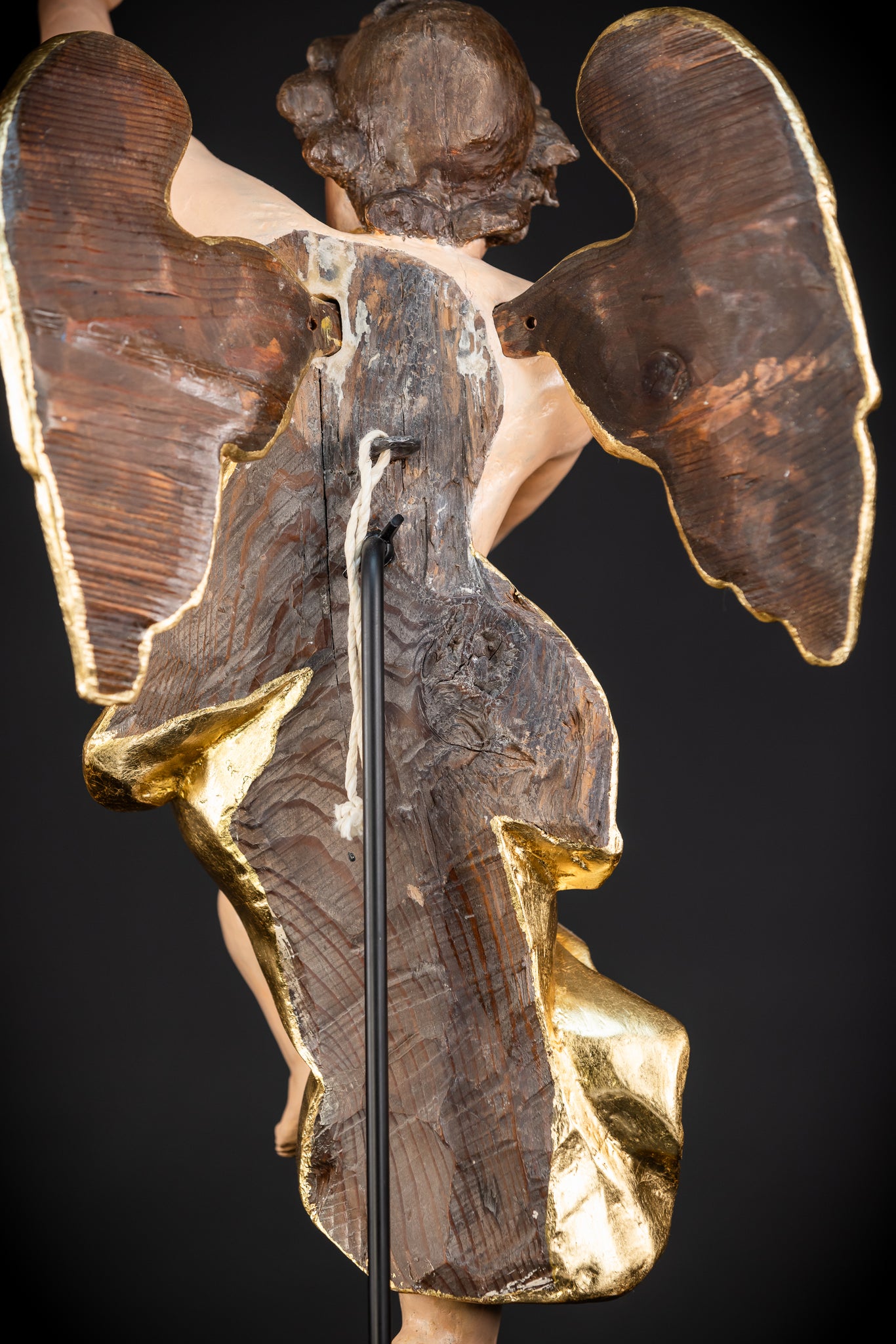 Angel Statues Pair | 2 Wooden Archangel 24"