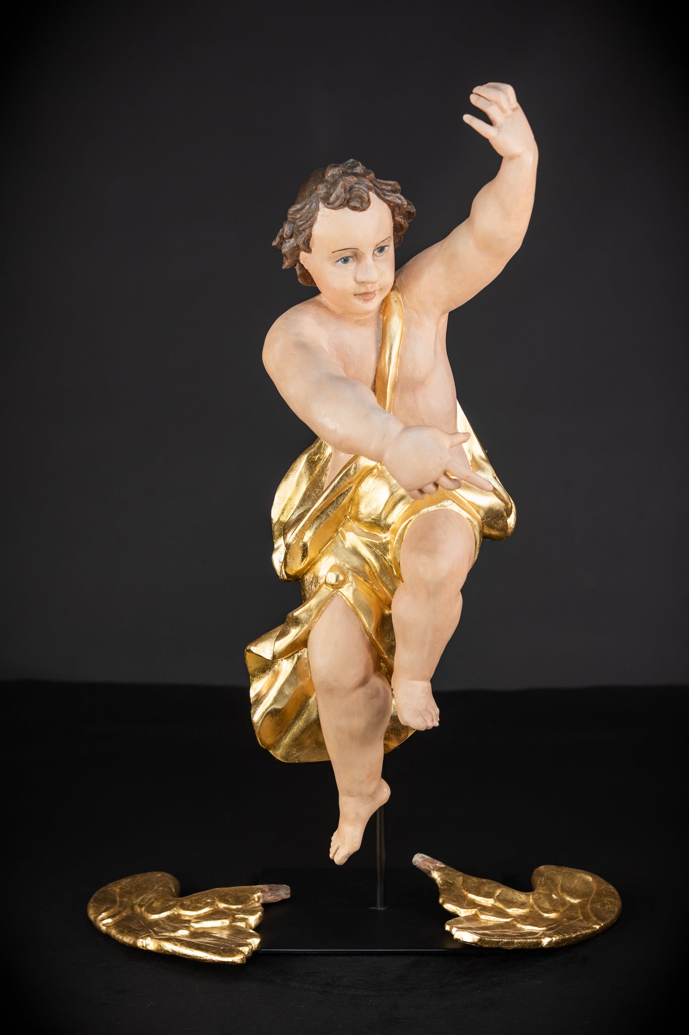 Angel Statues Pair | 2 Wooden Archangel 24"