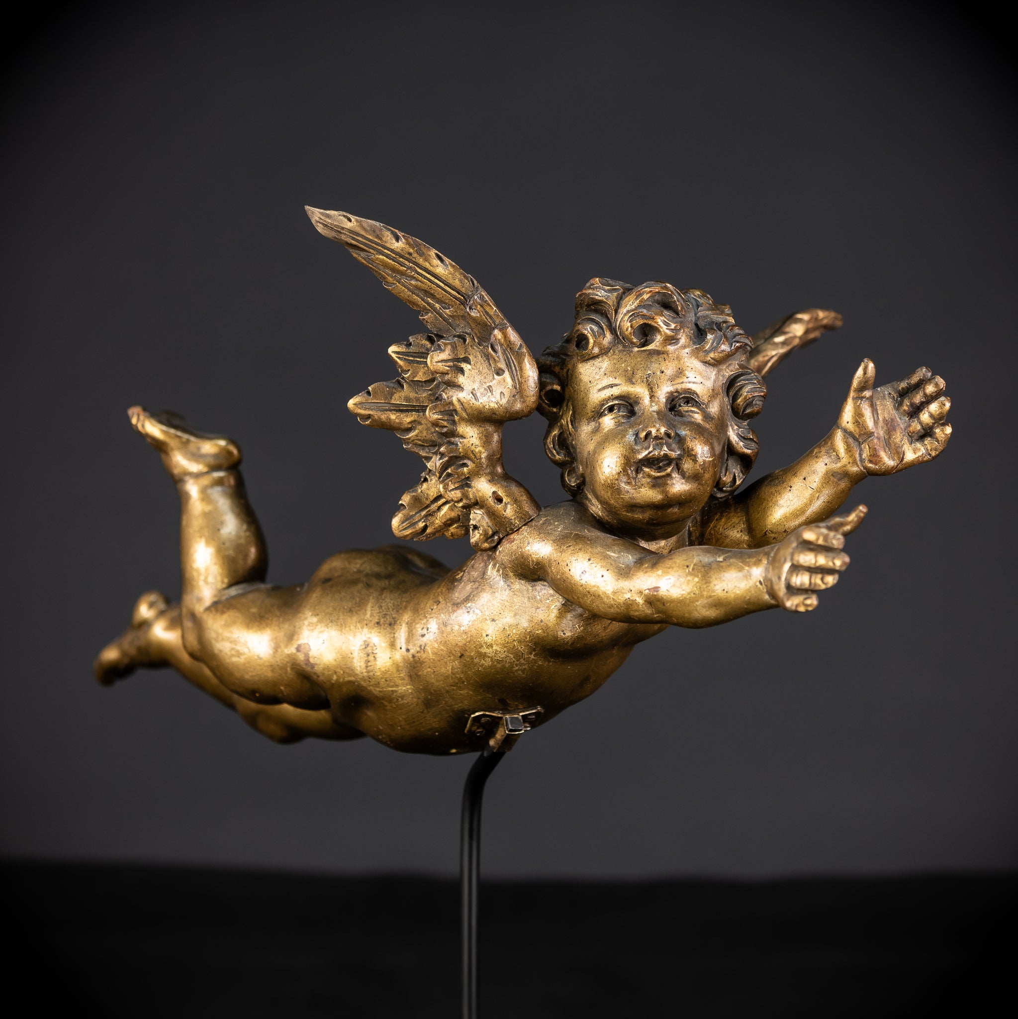 Set of Three Angel Statues | 1800s Antique | 18.9"