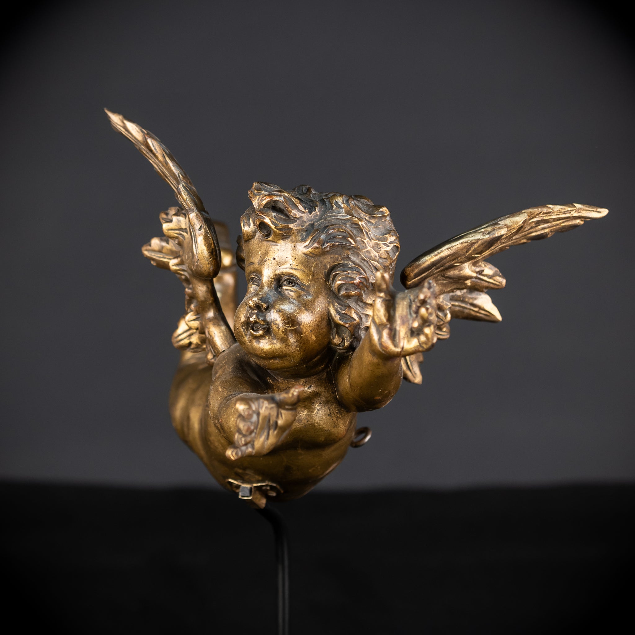 Set of Three Angel Statues | 1800s Antique | 18.9"
