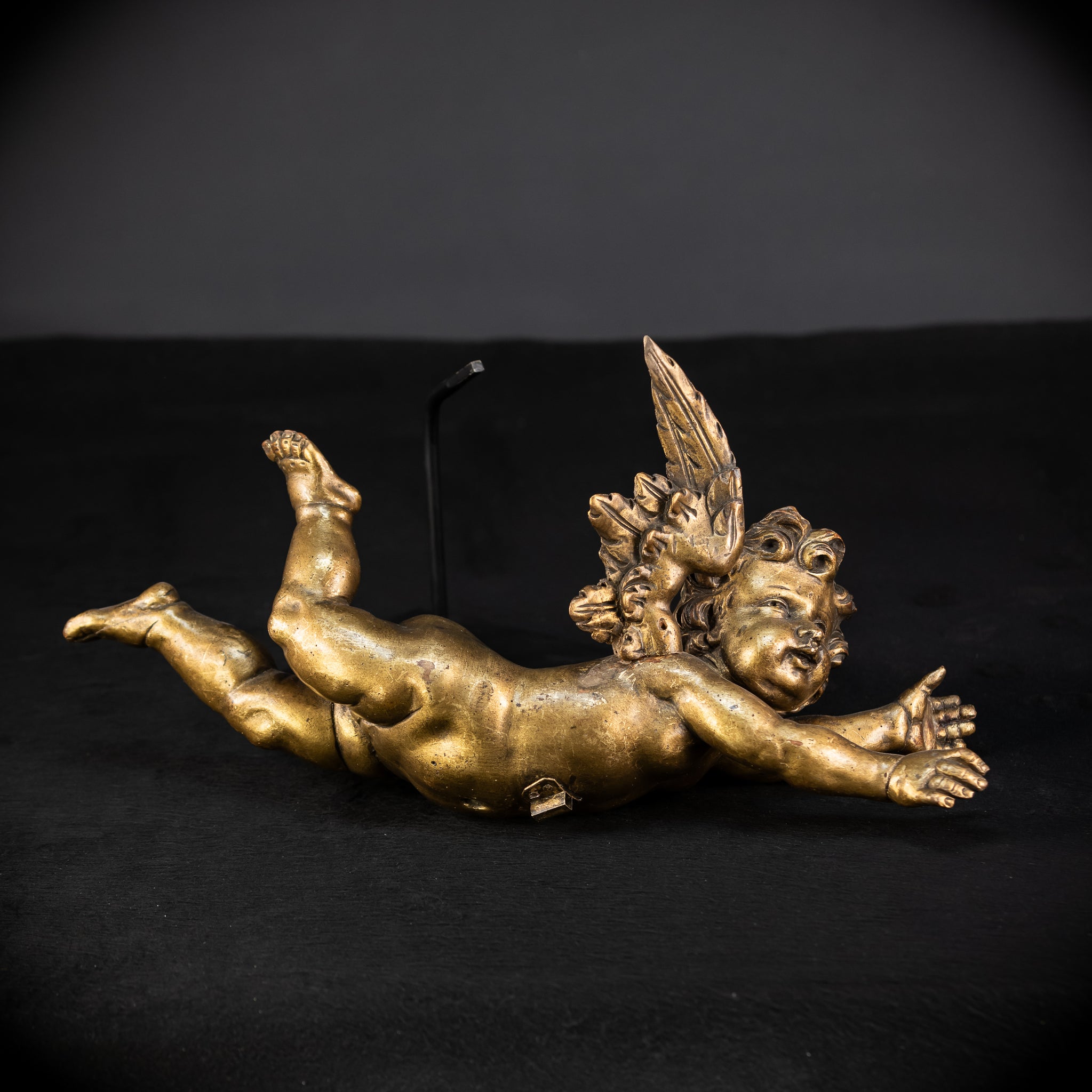 Set of Three Angel Statues | 1800s Antique | 18.9"