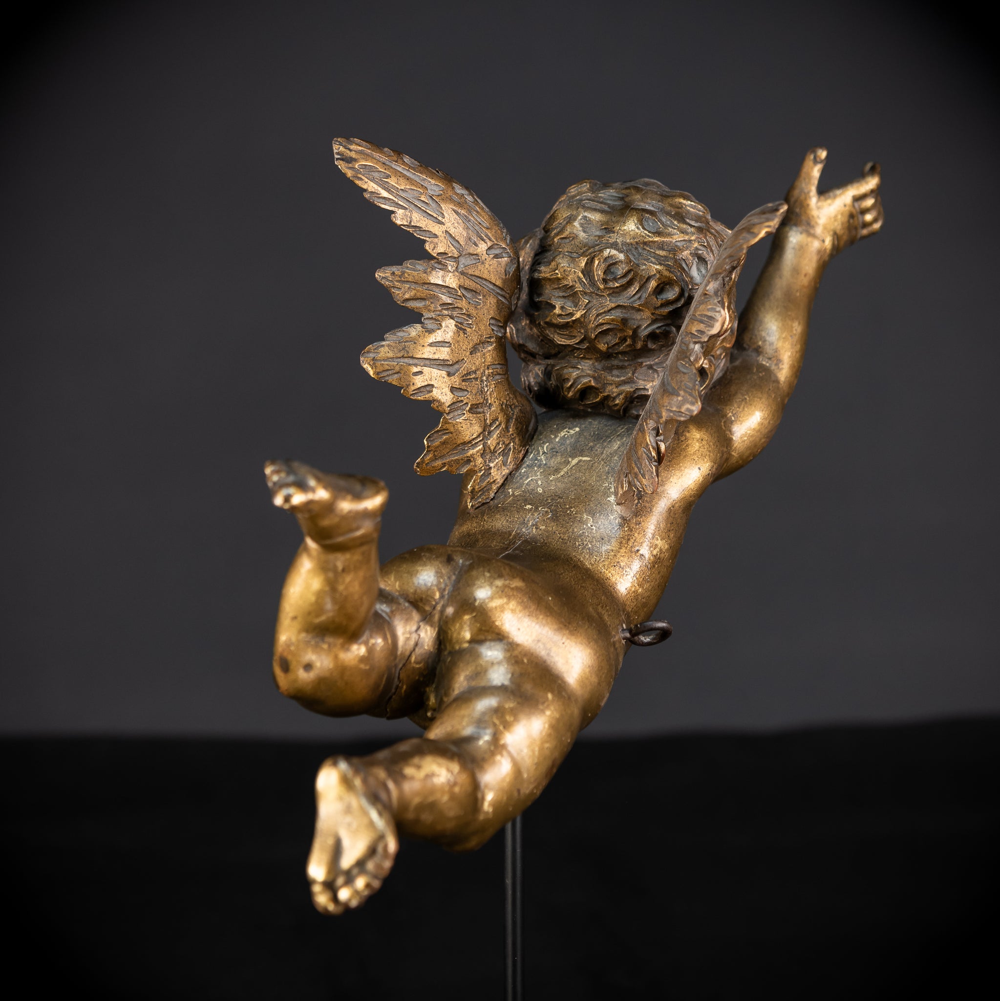 Set of Three Angel Statues | 1800s Antique | 18.9"
