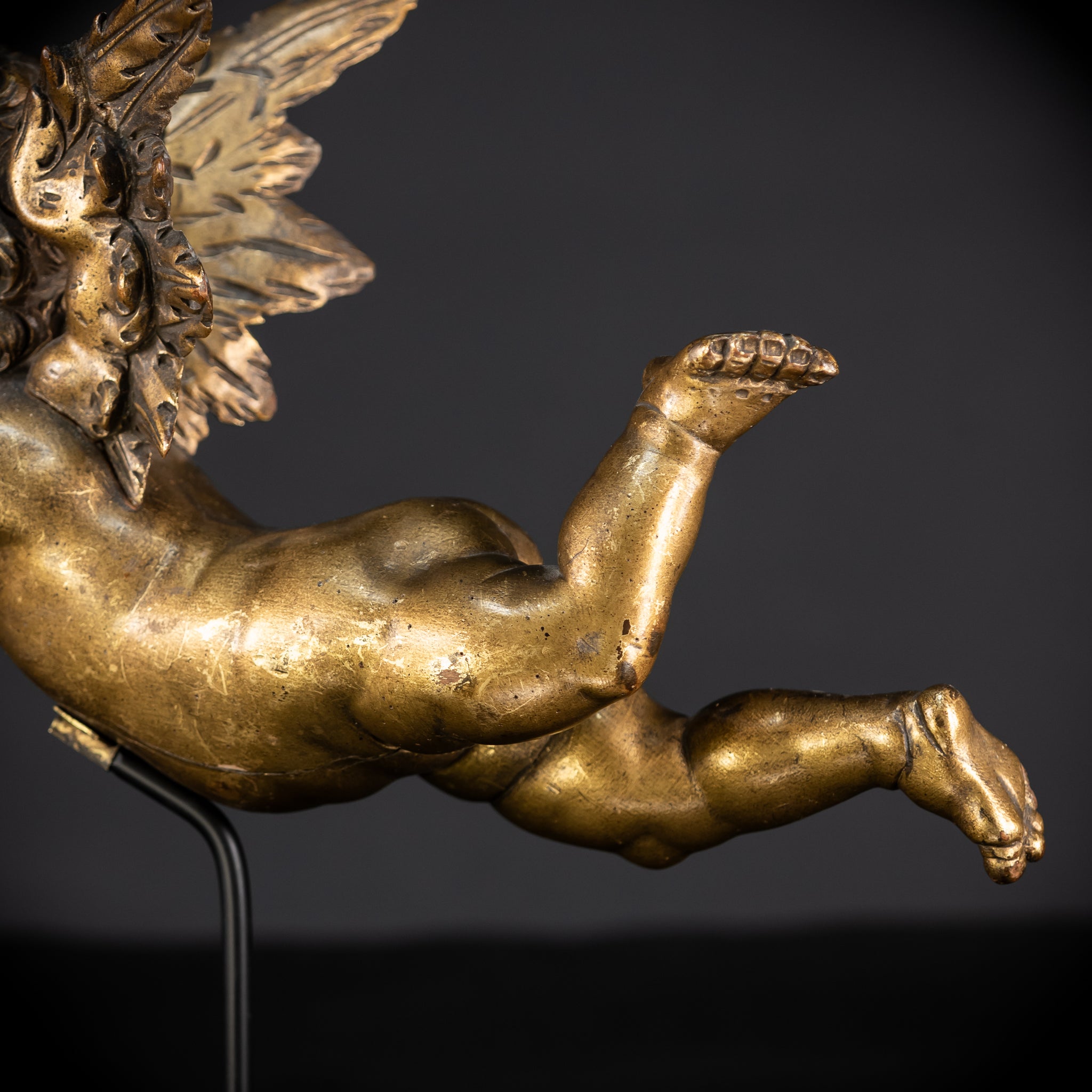 Set of Three Angel Statues | 1800s Antique | 18.9"