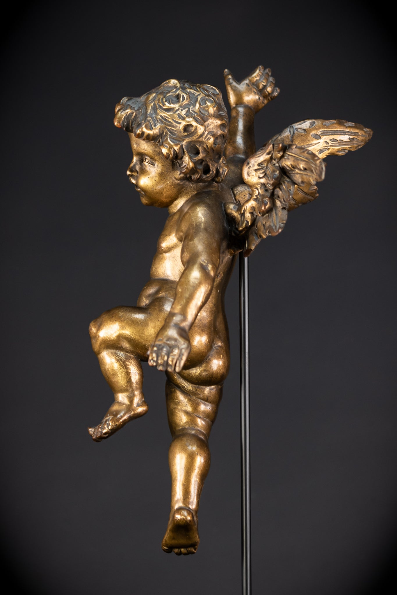 Set of Three Angel Statues | 1800s Antique | 18.9"