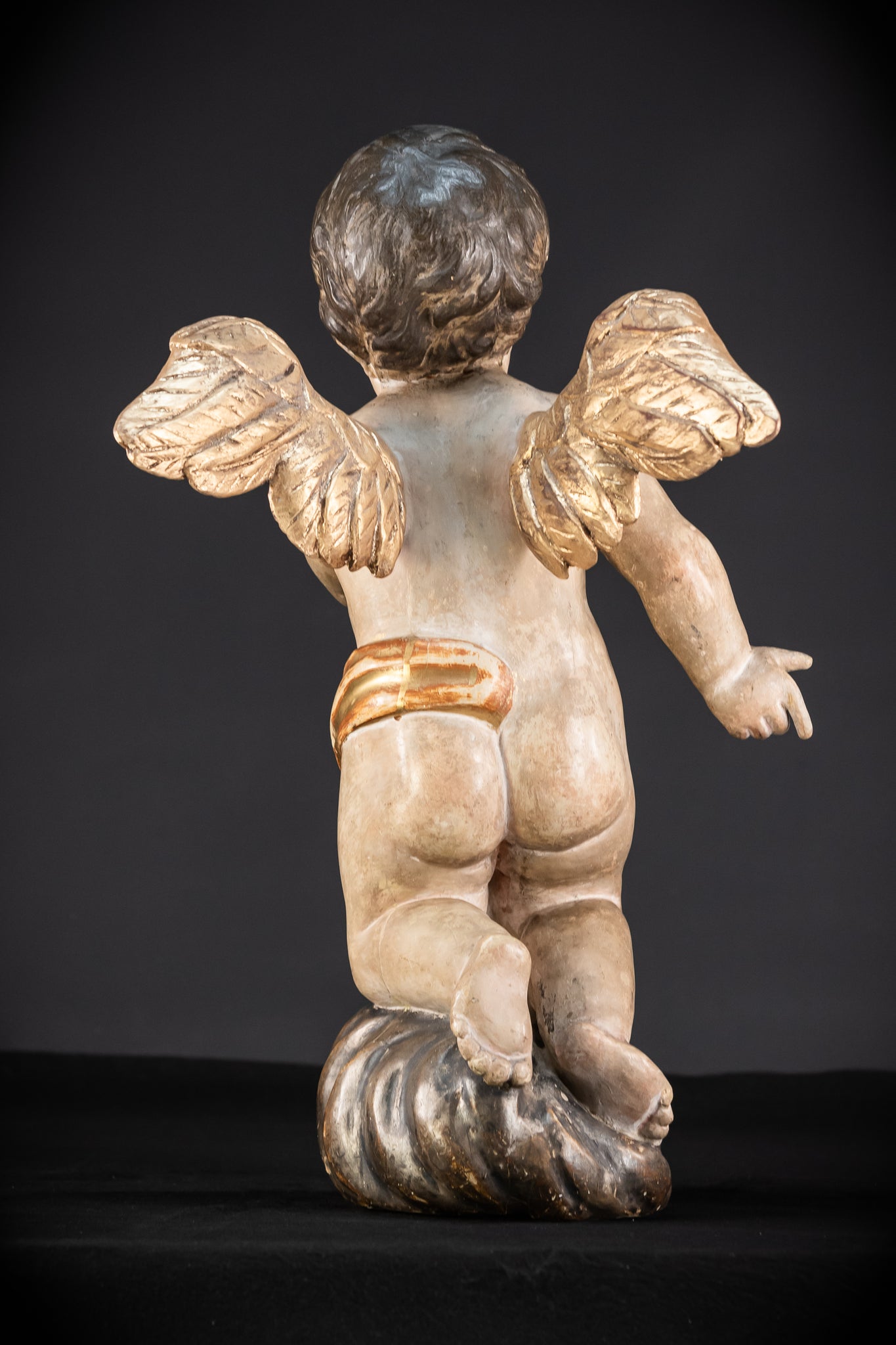 Pair of Angel Statues | 1700s Antique | 22" / 56 cm