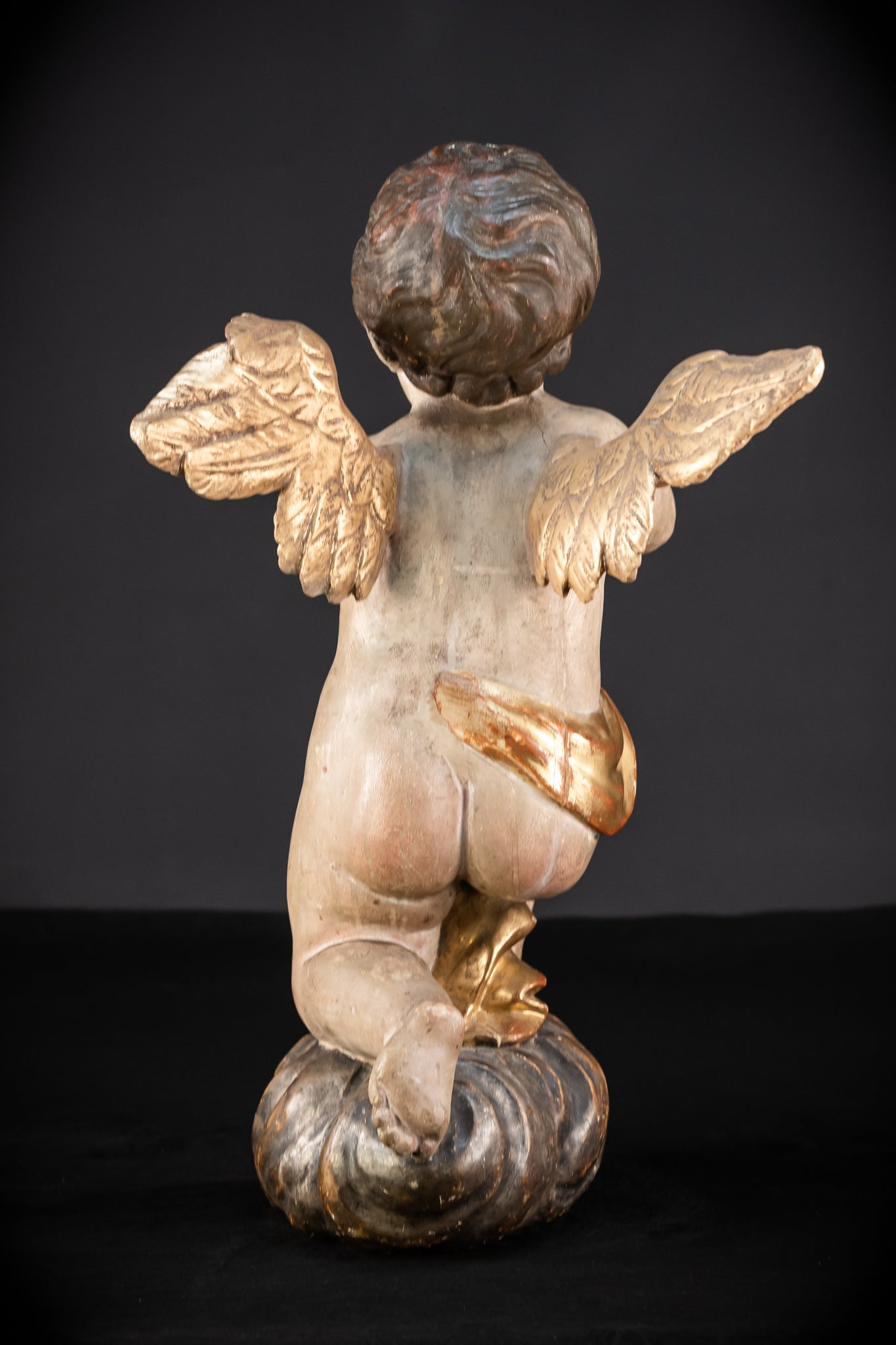 Pair of Angel Statues | 1700s Antique | 22" / 56 cm