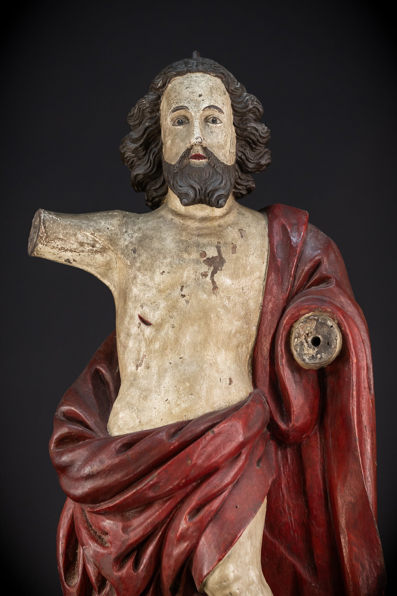 Ressurection of Jesus Wood | 1700s Antique | 28.3"