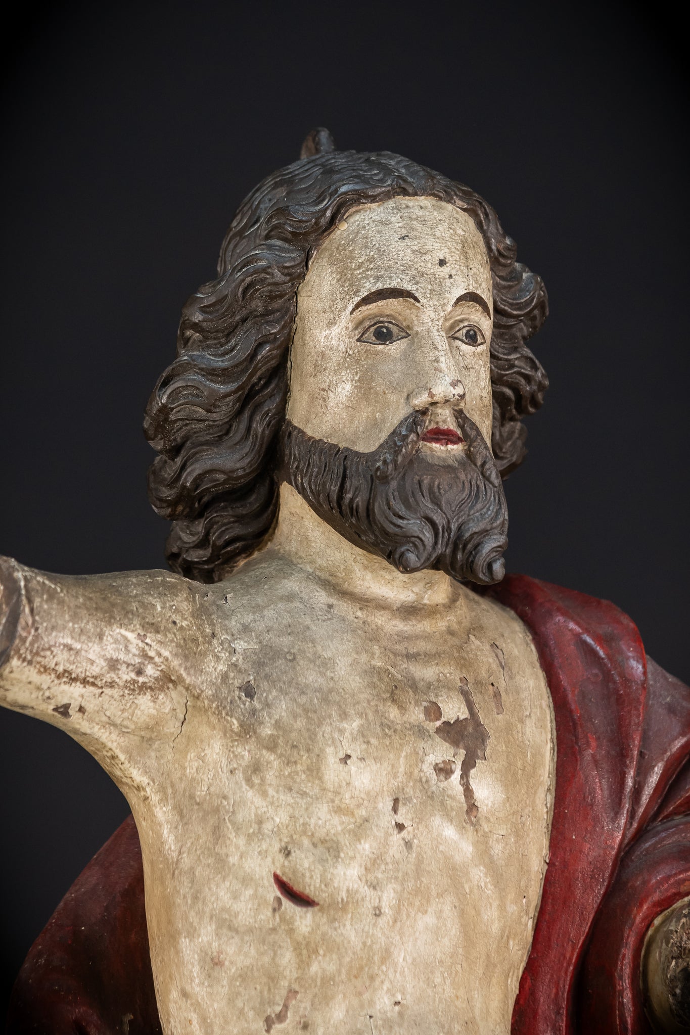 Ressurection of Jesus Wood | 1700s Antique | 28.3"