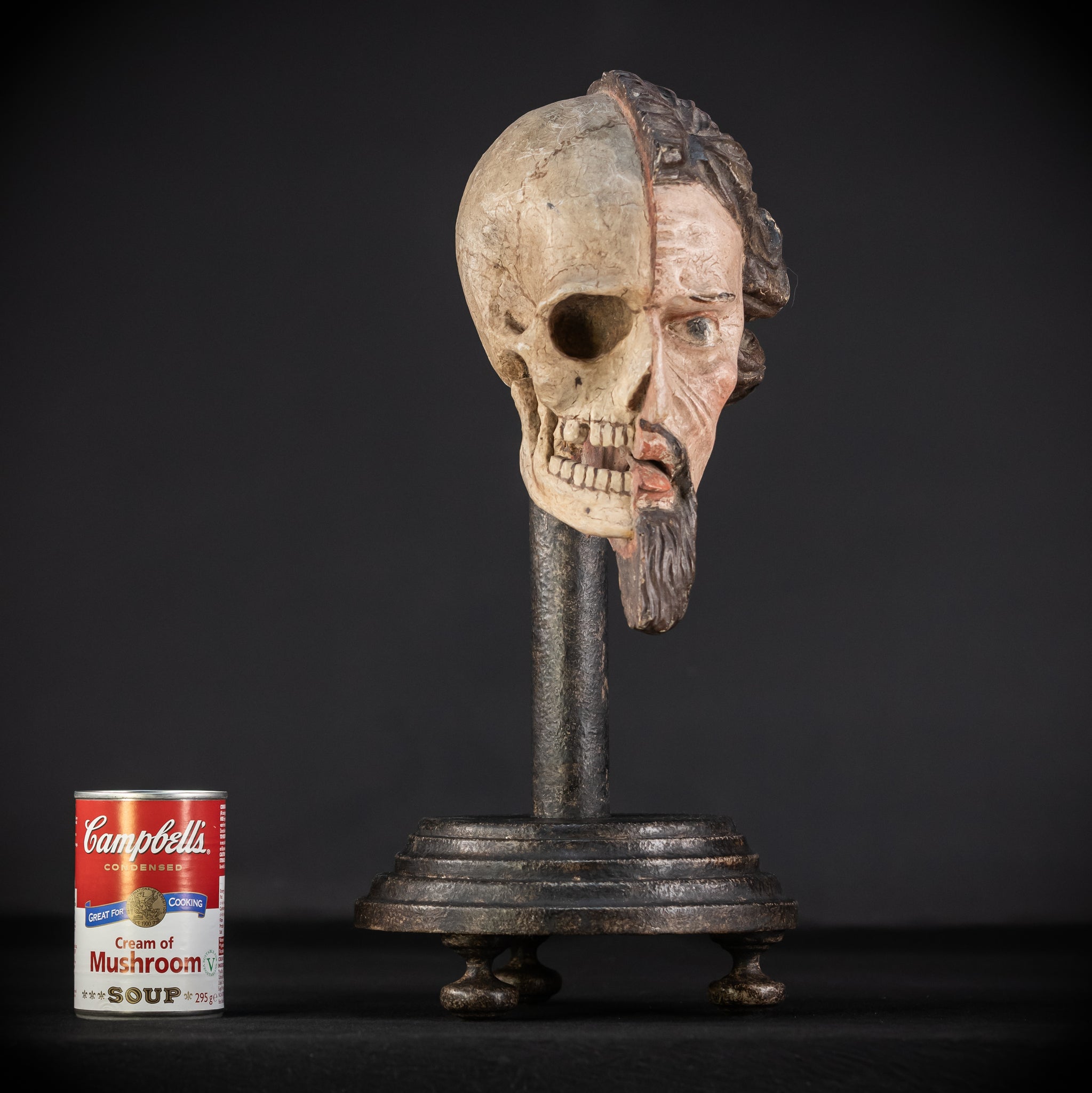 Memento Mori Wood Carving | Italian 1700s Antique 16.5"