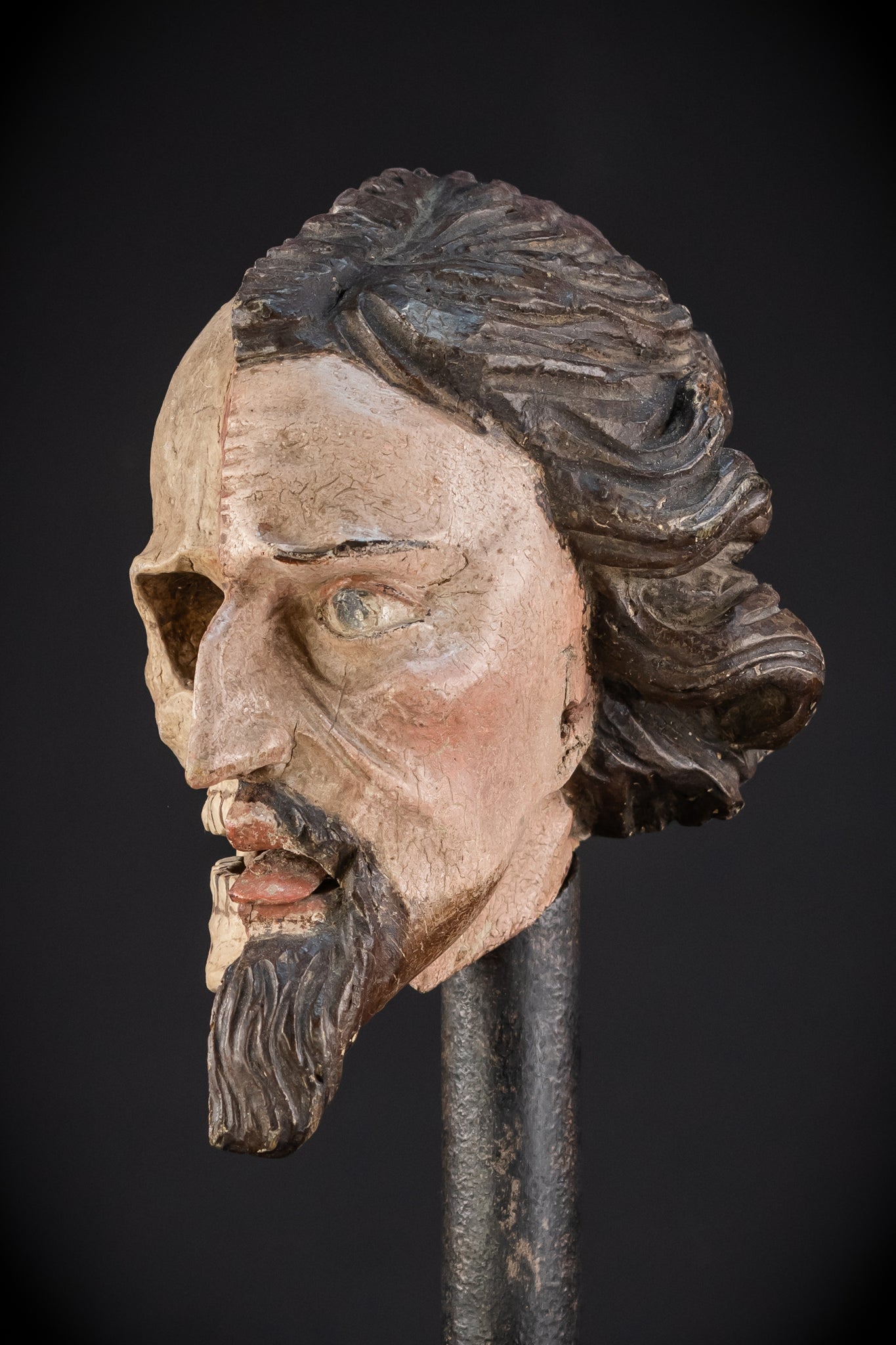 Memento Mori Wood Carving | Italian 1700s Antique 16.5"