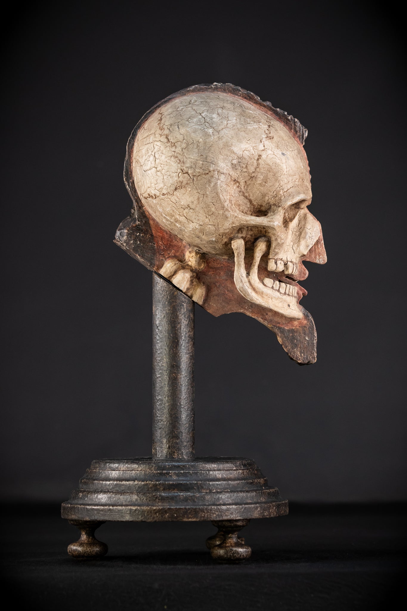 Memento Mori Wood Carving | Italian 1700s Antique 16.5"