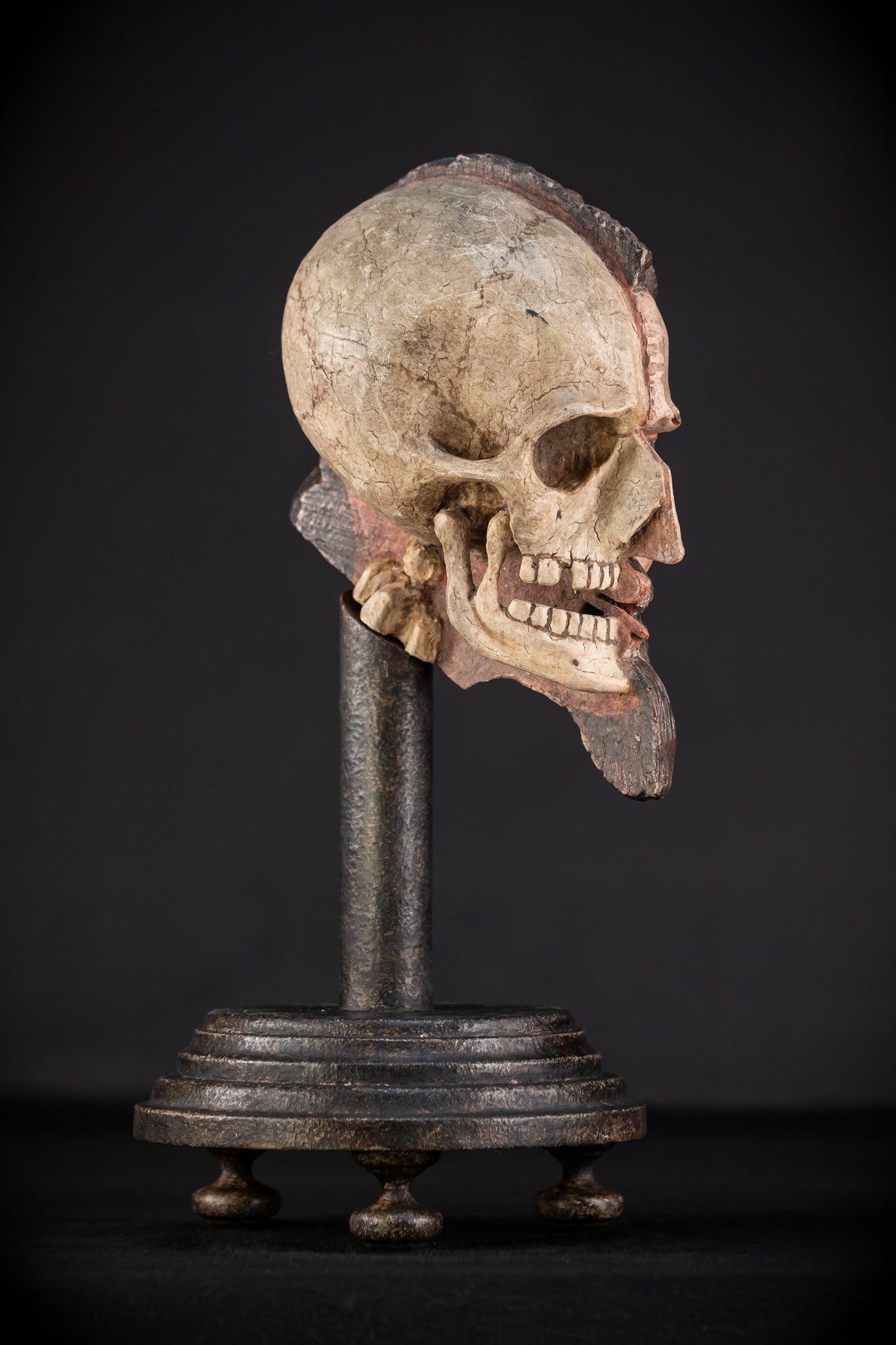 Memento Mori Wood Carving | Italian 1700s Antique 16.5"