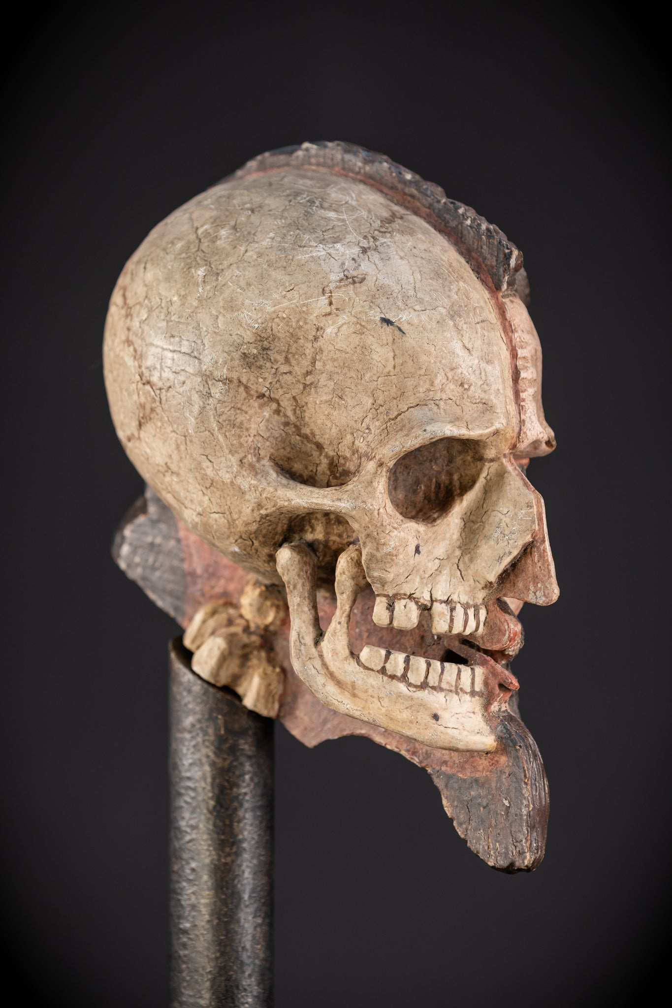Memento Mori Wood Carving | Italian 1700s Antique 16.5"