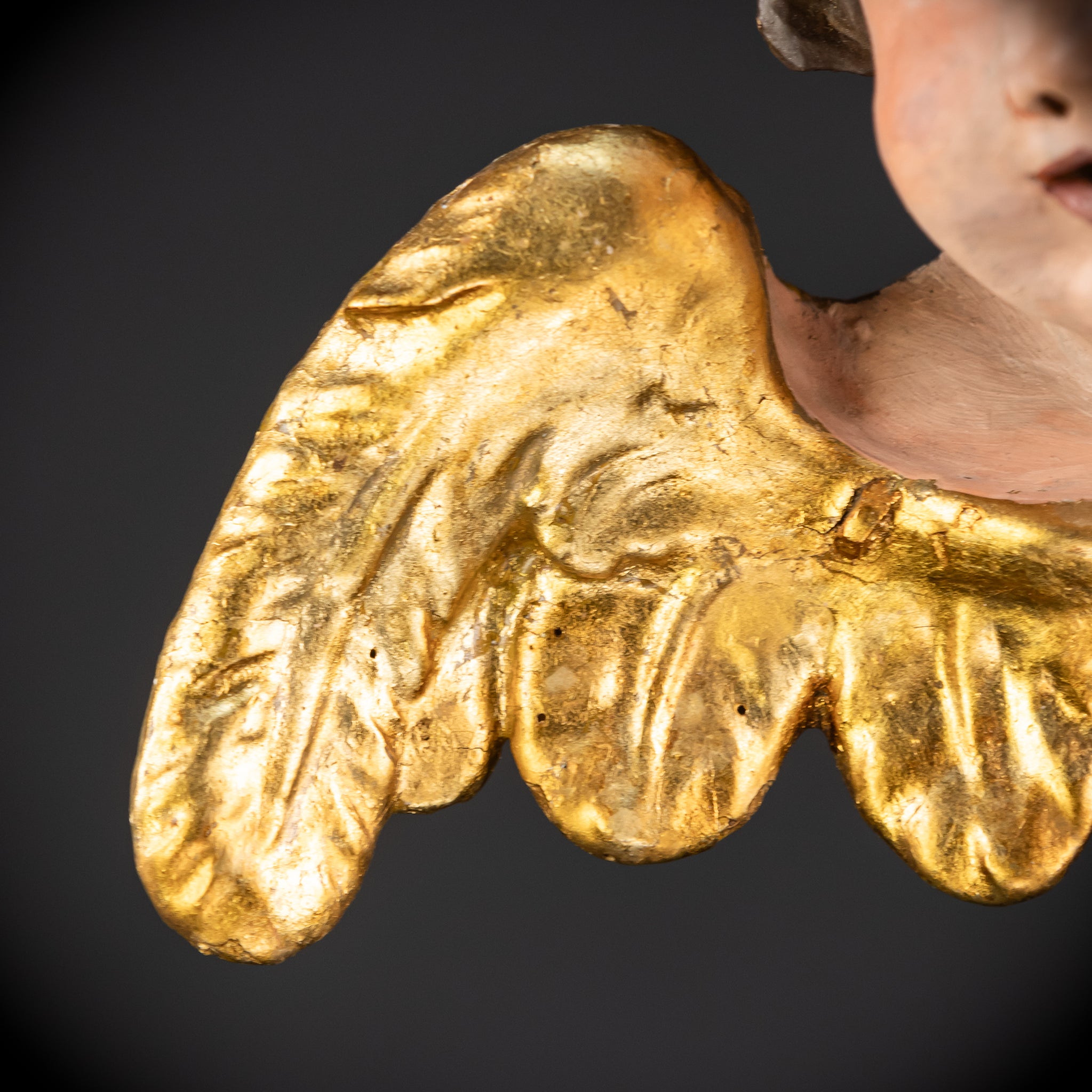 Angel Wood Carving | 1700s Antique