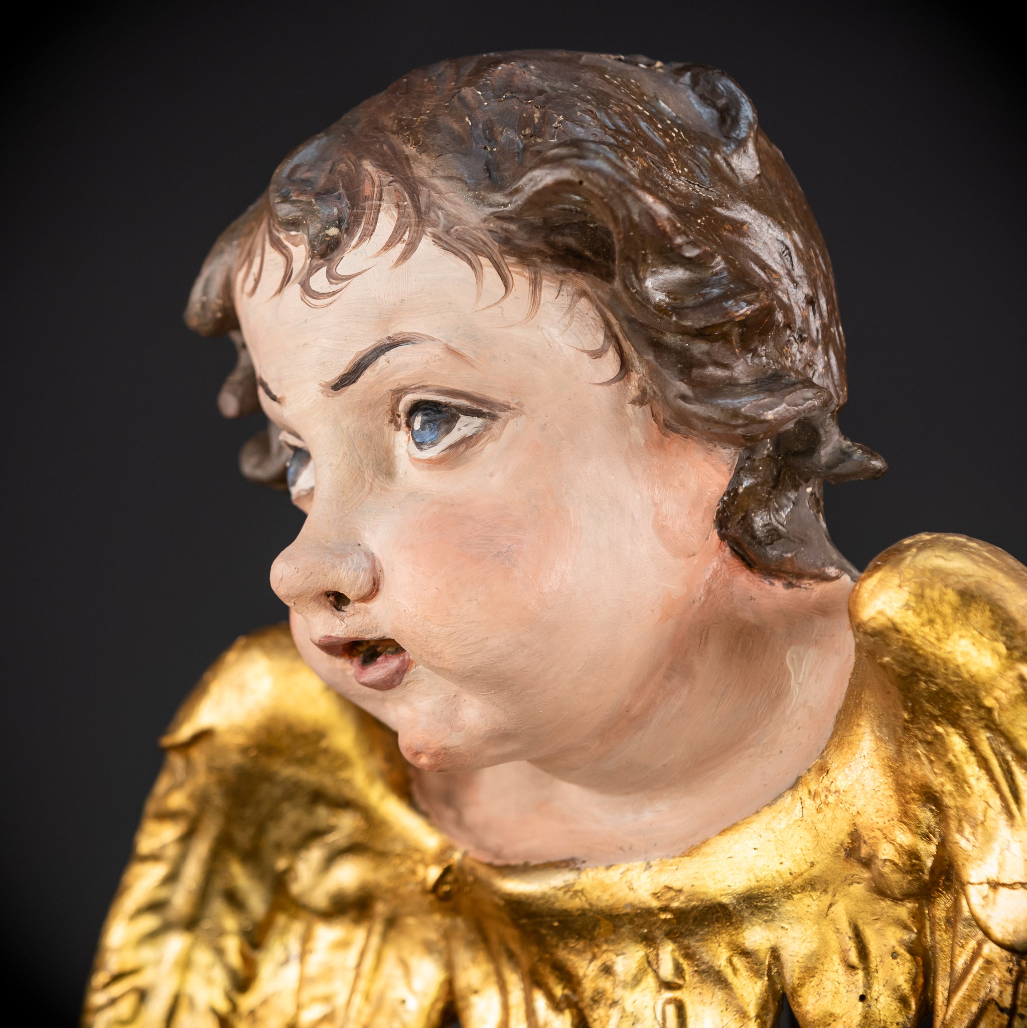 Angel Wood Carving | 1700s Antique