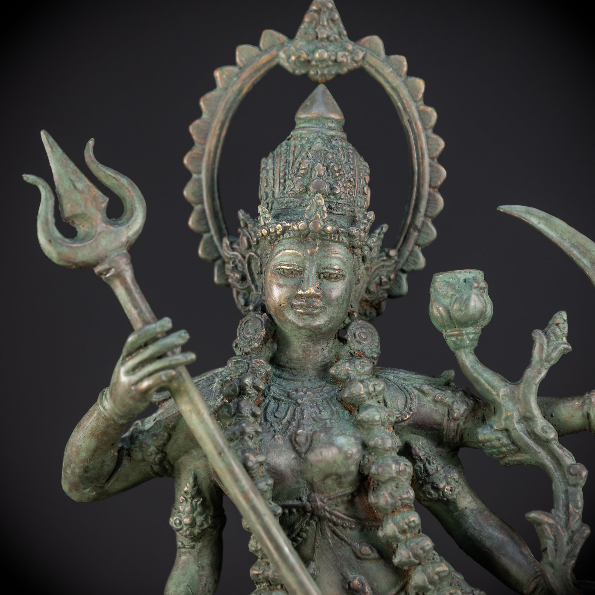 Kali Hindu Goddes Bronze Sculpture