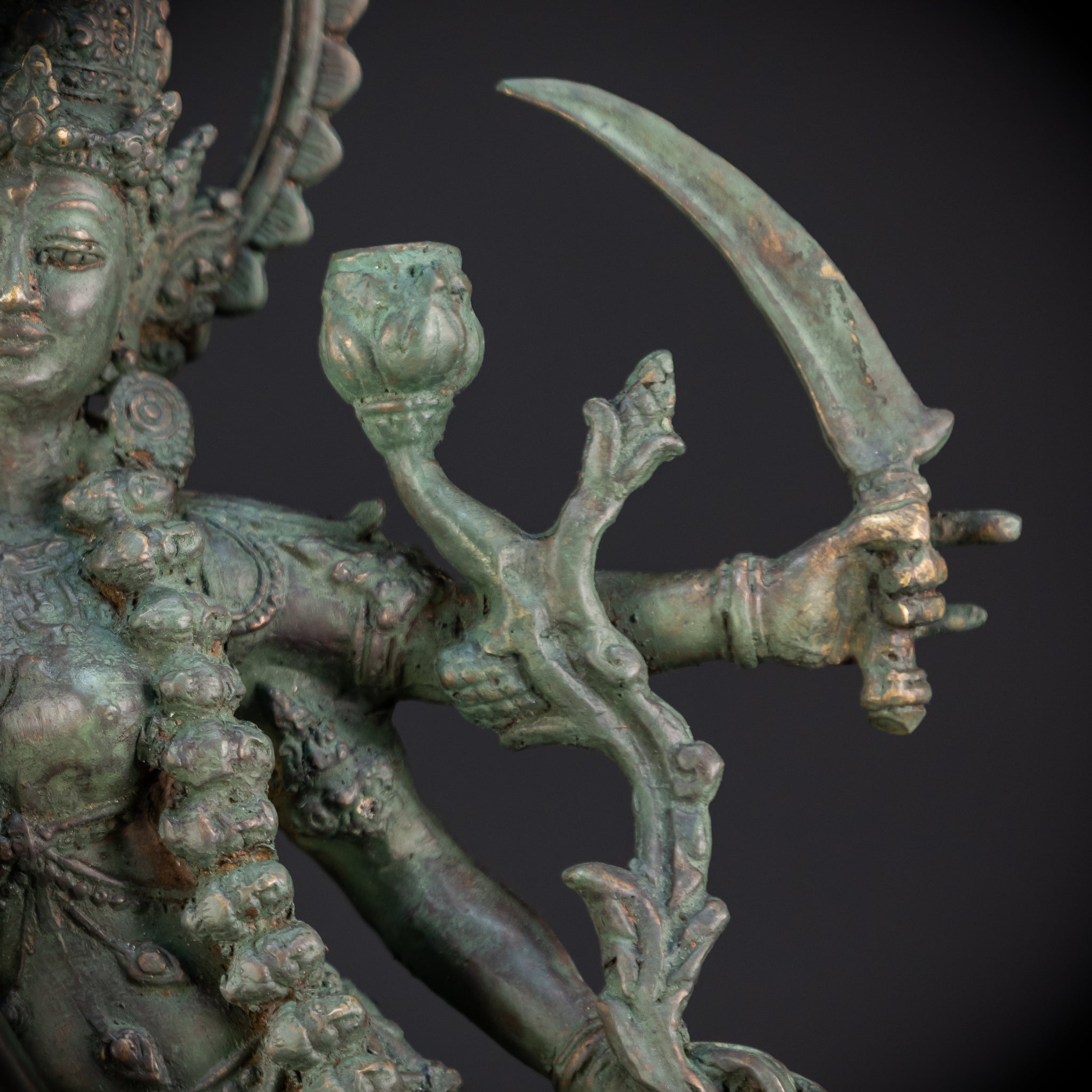 Kali Hindu Goddes Bronze Sculpture